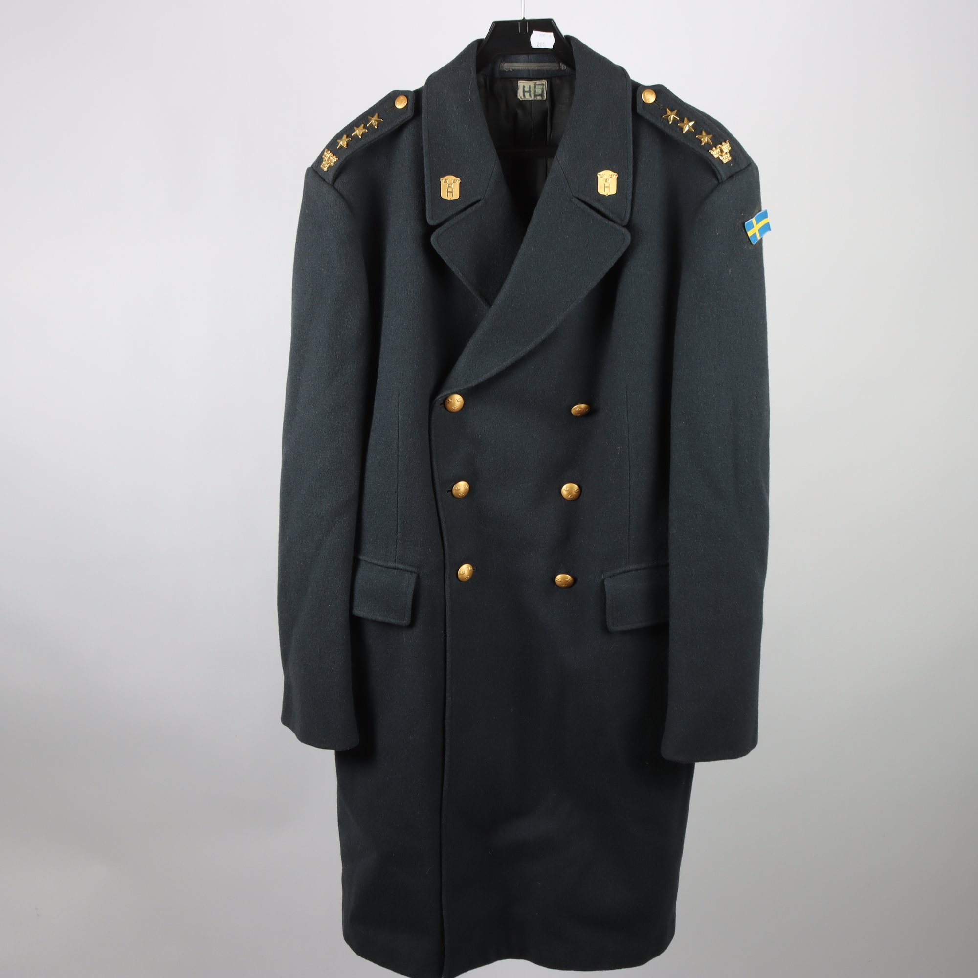 Militärrock, vintage, blågrå, stl. C52