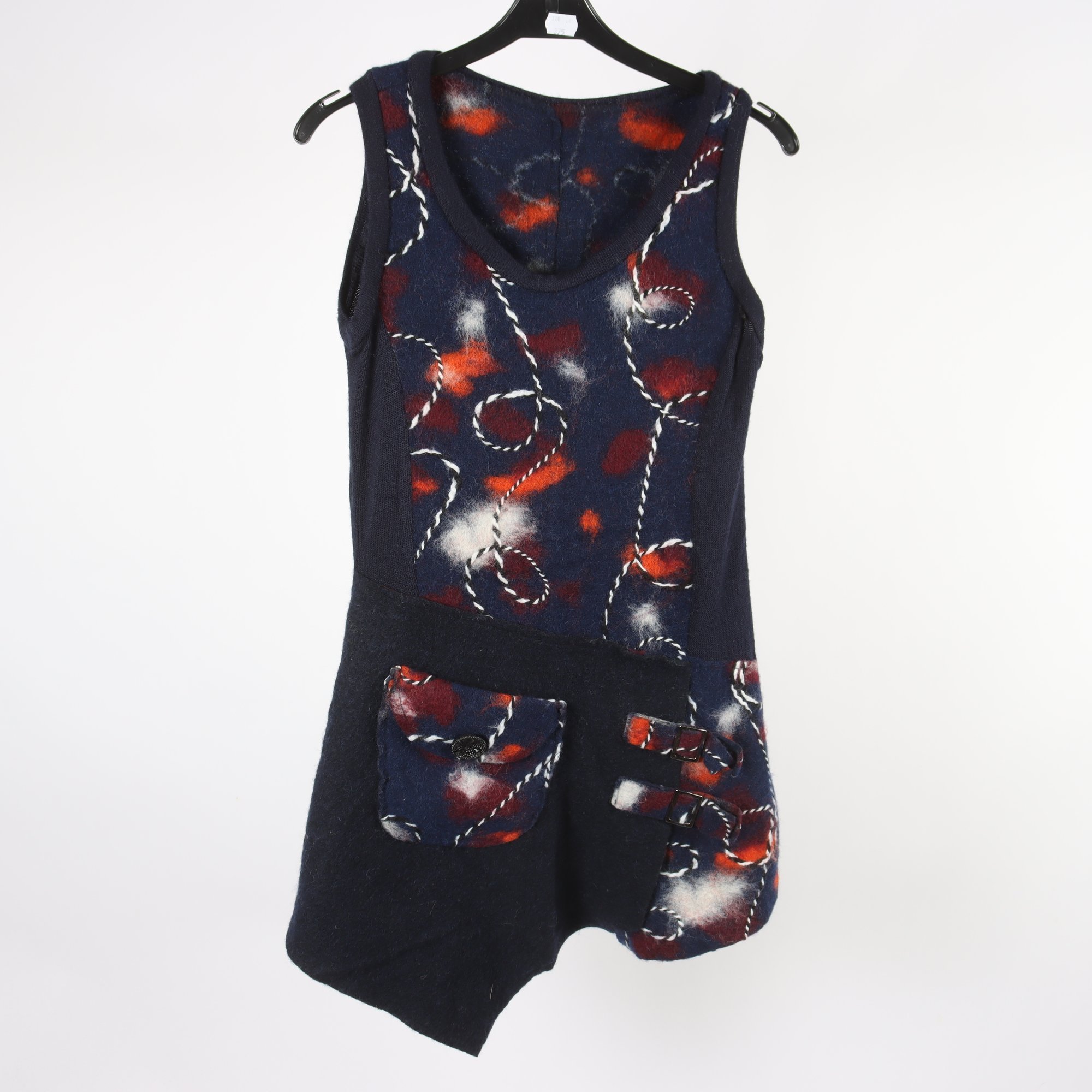 Väst, Okänd, blå, orange, stl. ca. S.