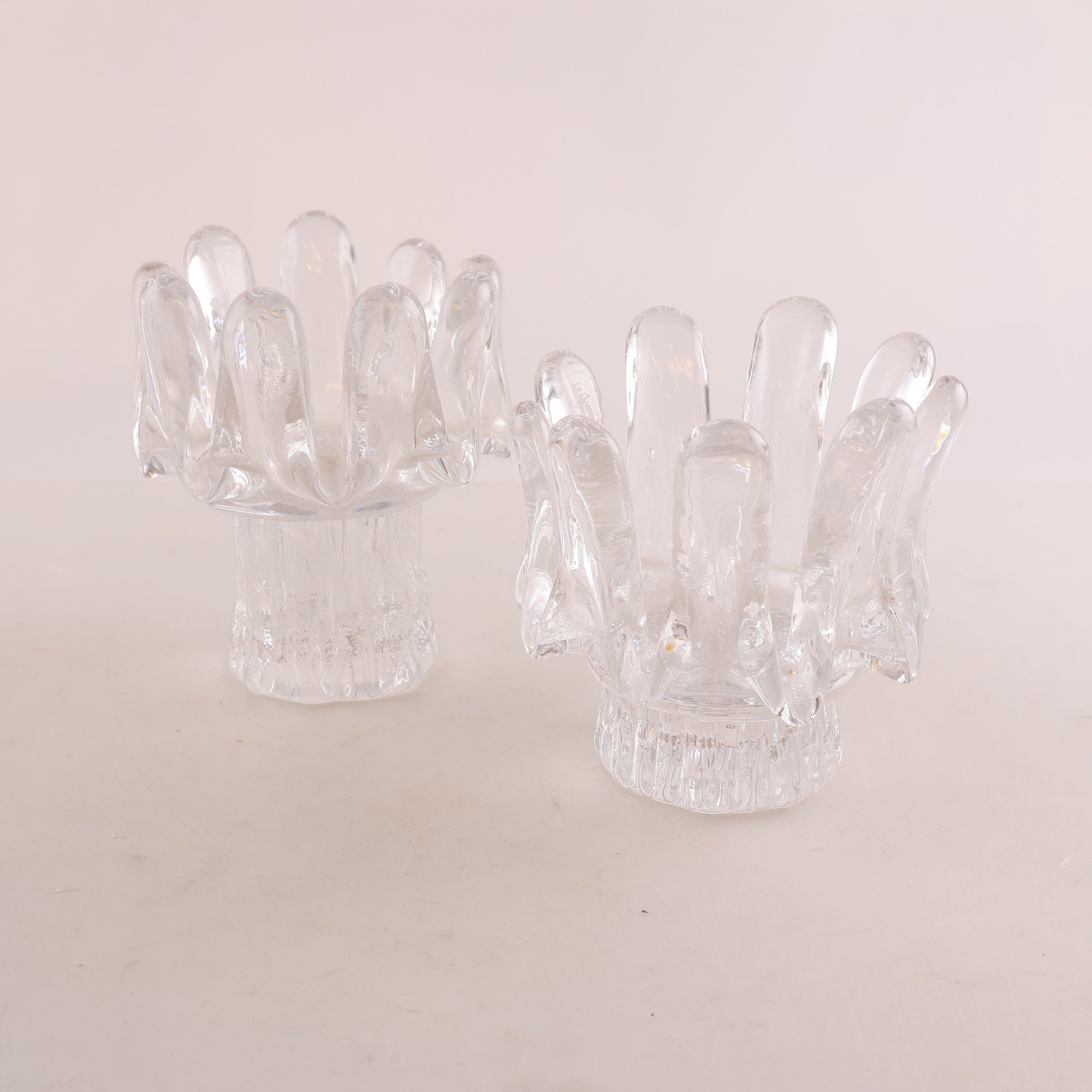 Ljuslykta, Kosta boda, Sunflower, Göran Wärff, 2 st.