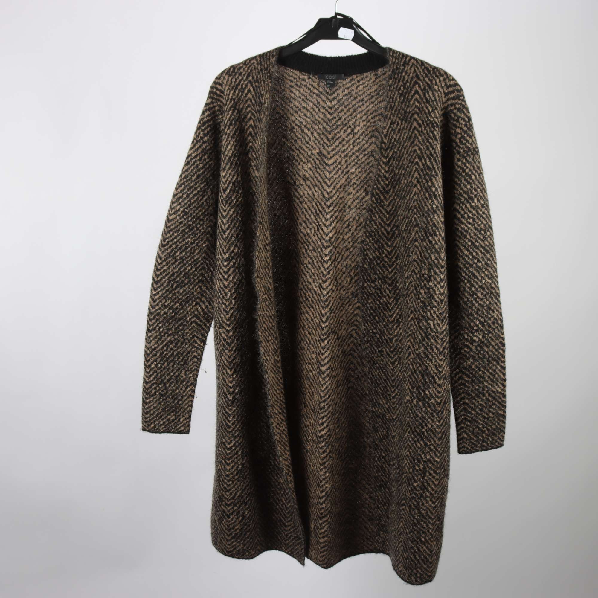 Kofta, COS, brun svart, stl. S