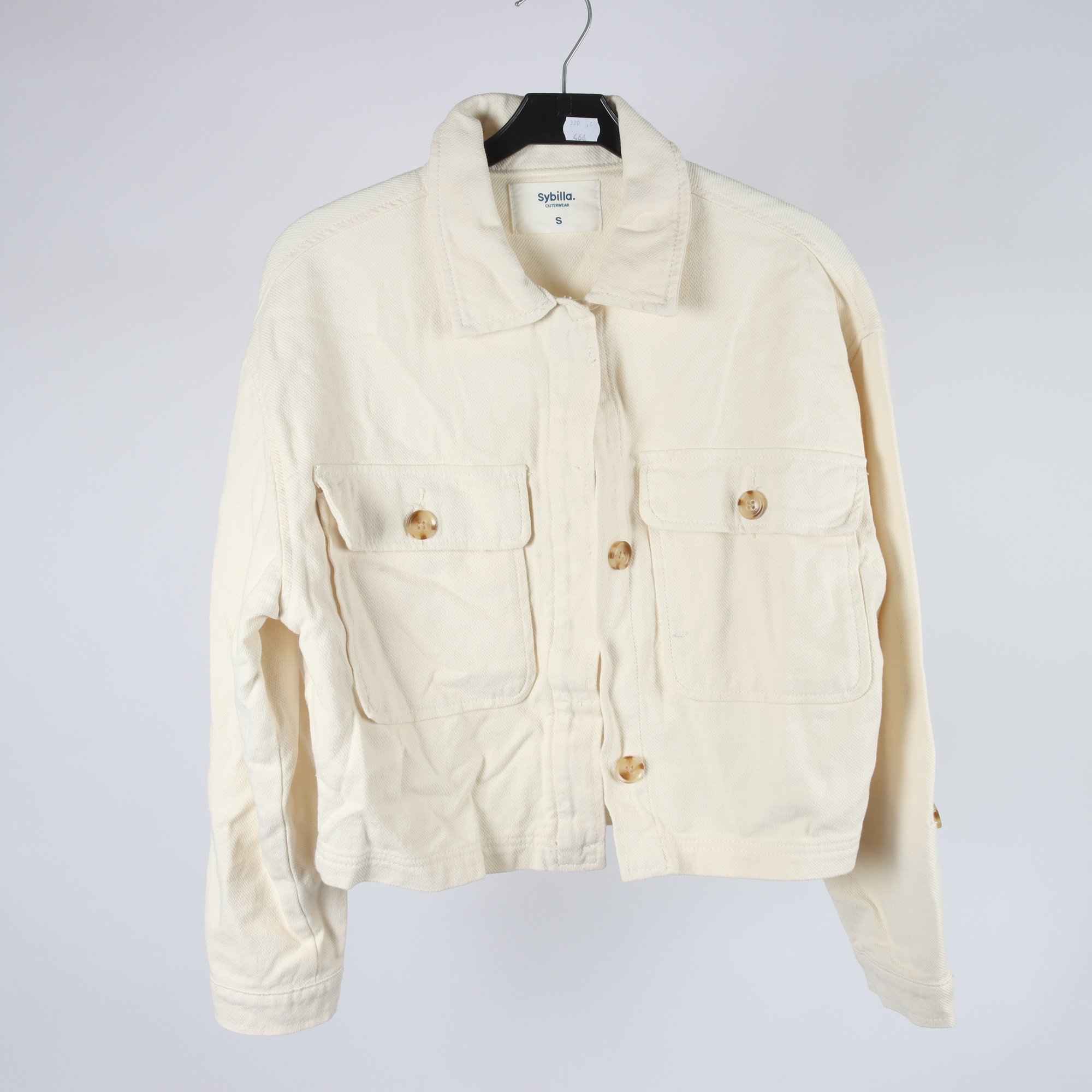 Jeansjacka, Sibylla, vit, stl. S.