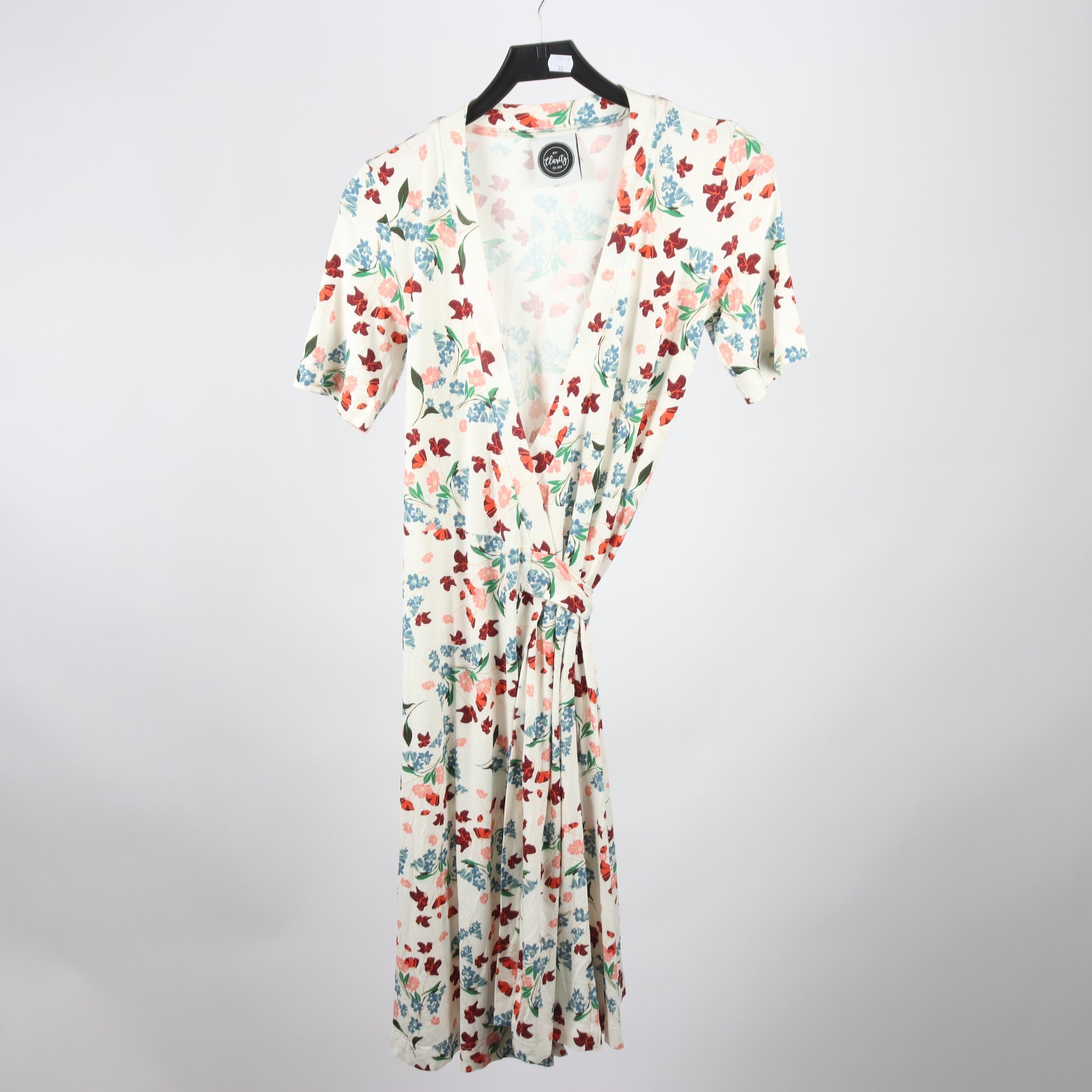 Klänning, Miss Clarity, vit, blommig, stl. S