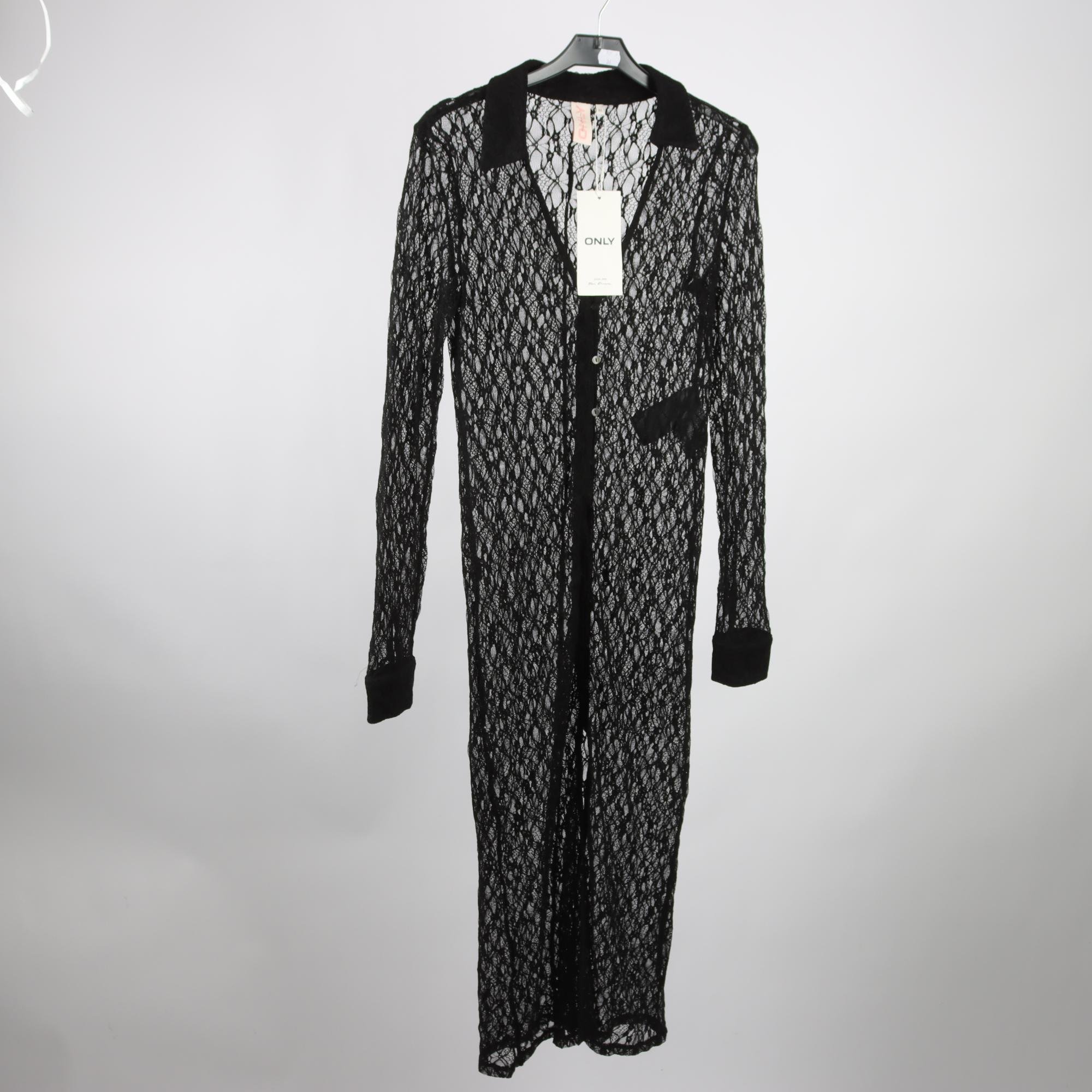 Klänning, Only, svart, transparent, stl. XS