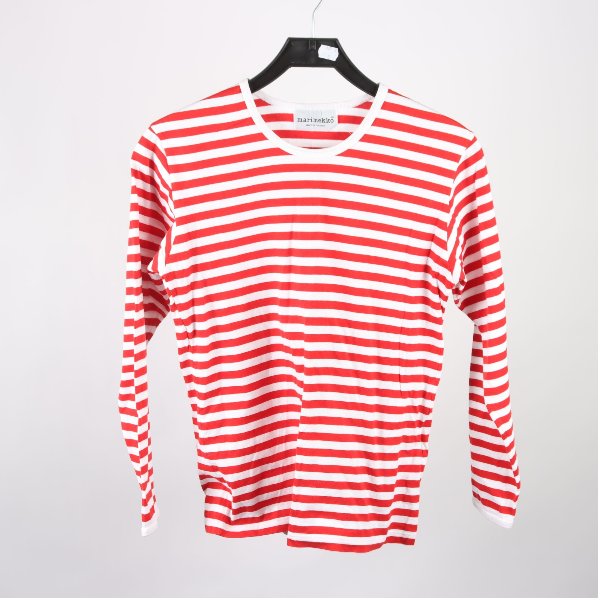 Tröja, Marimekko, röd, vit, randig, stl ca. S