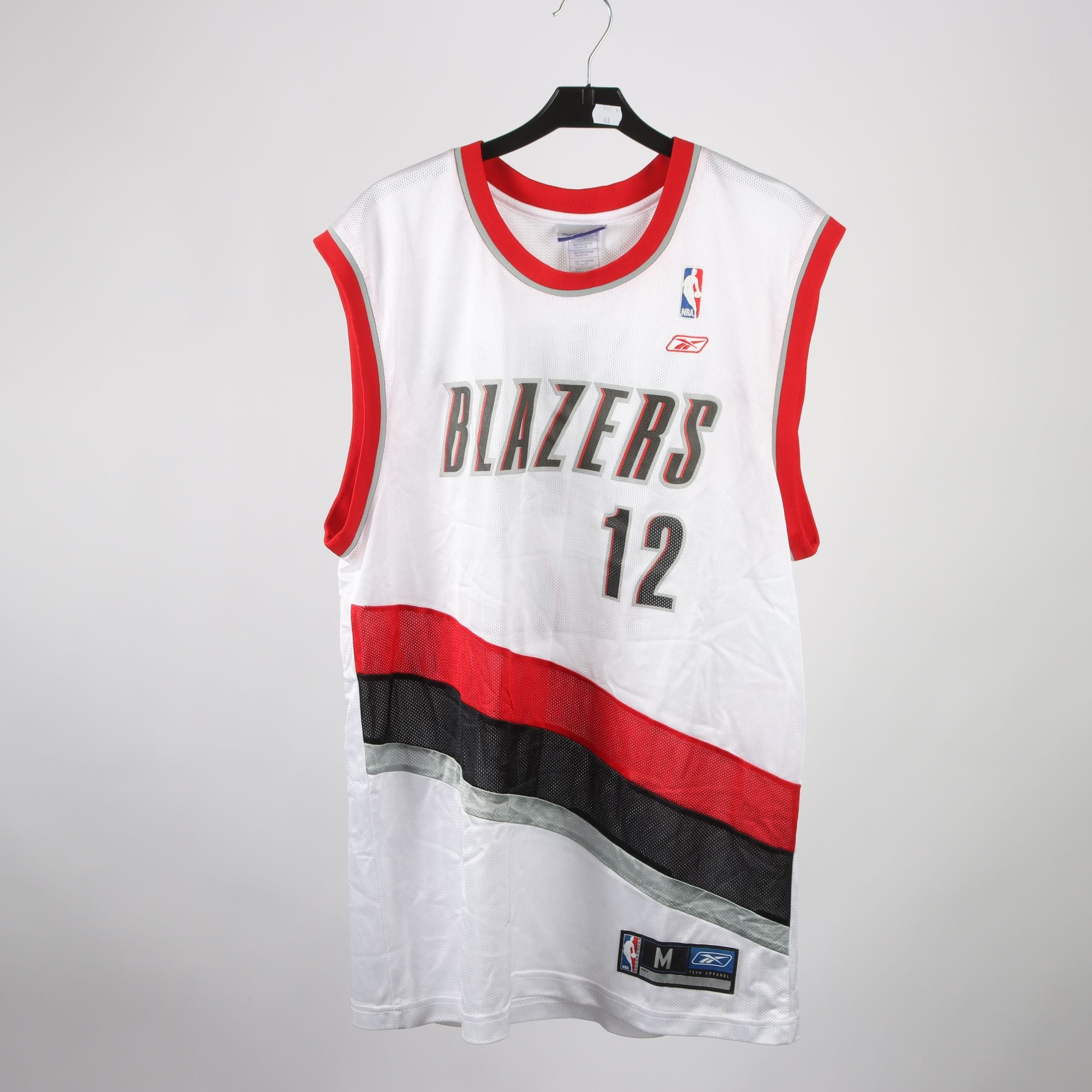 Basketlinne, Reebok, Blazers Aldridge 12, vit, stl. M