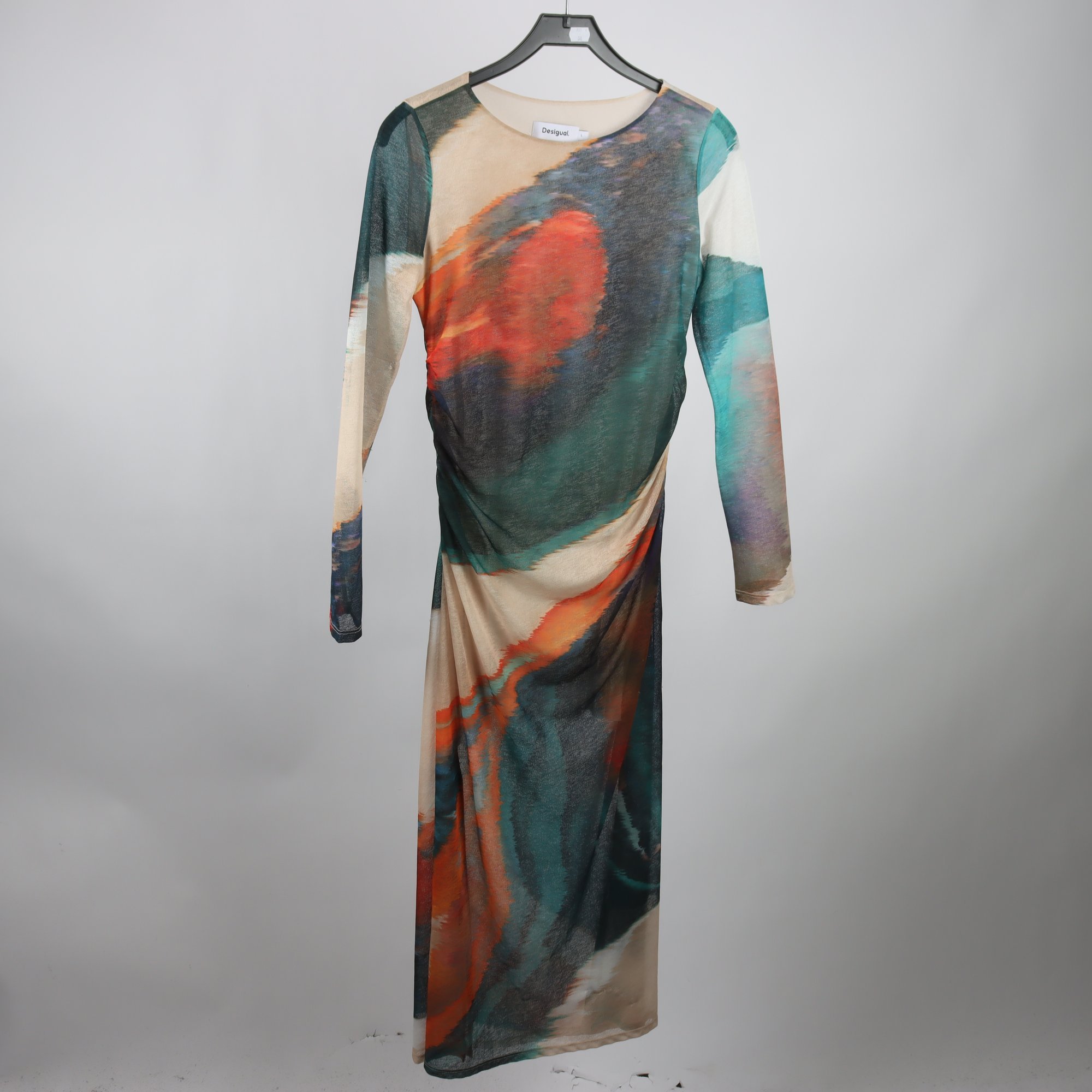 Klänning, Desigual, flerfärgad, mönstrad, stl. L