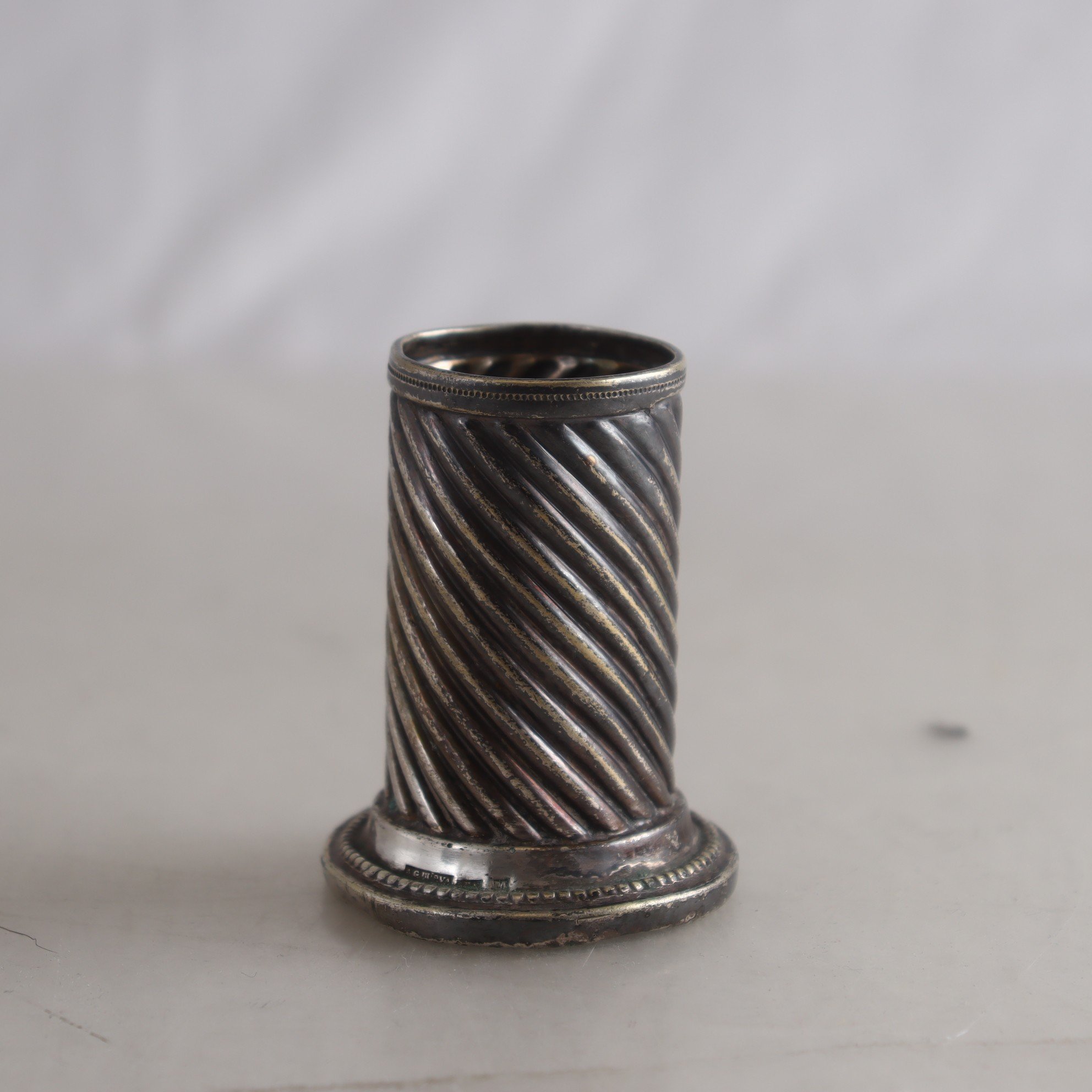 Tändstickshållare, nysilver, A.G Dufva, Stockholm