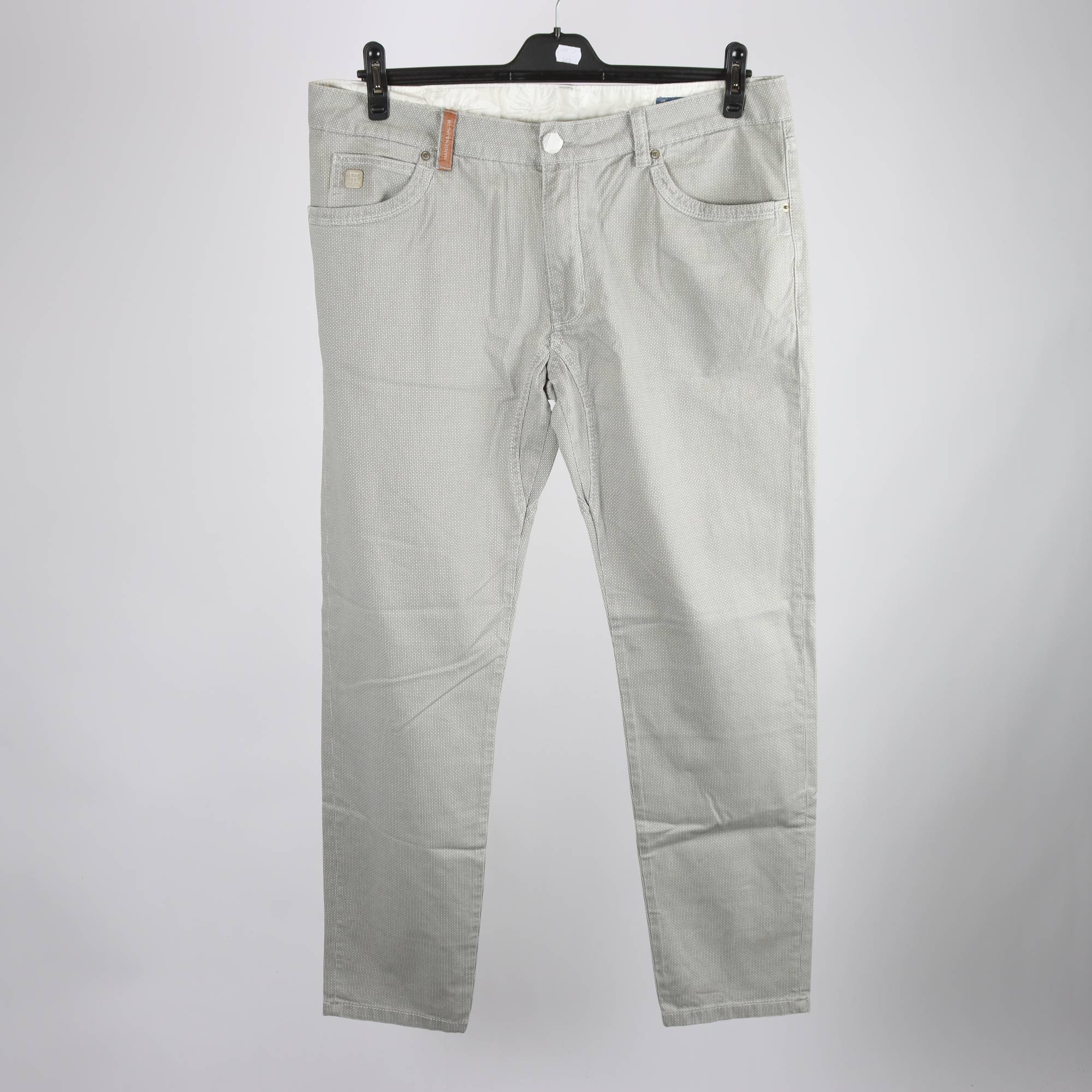 Byxor, Hansen & Jacob, grå, mönstrad, stl. 38/32.