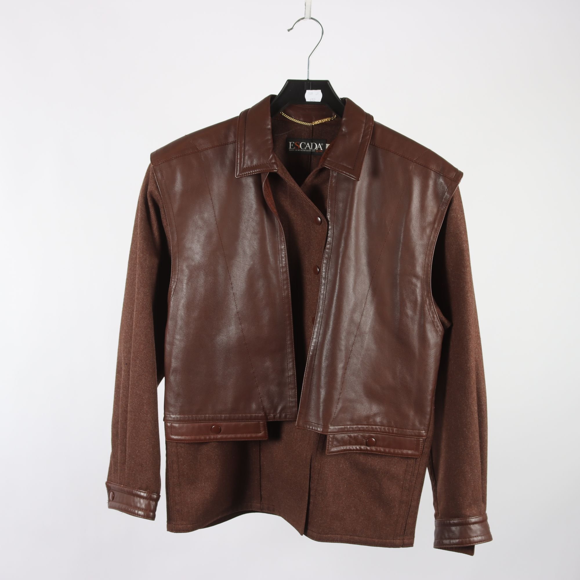 Skinnjacka, Escada, brun, ull, stl. 38.
