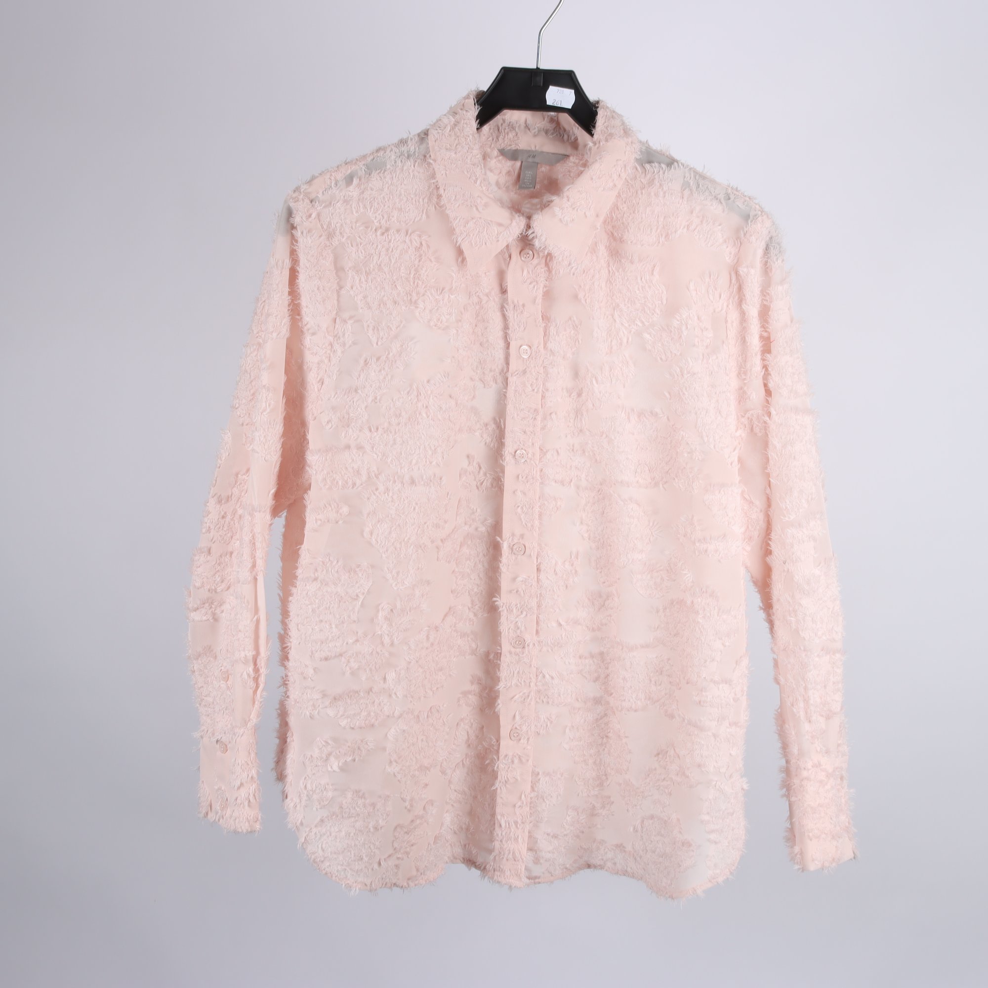 Blus 2-pack, H&M, rosa, vit, stl. L