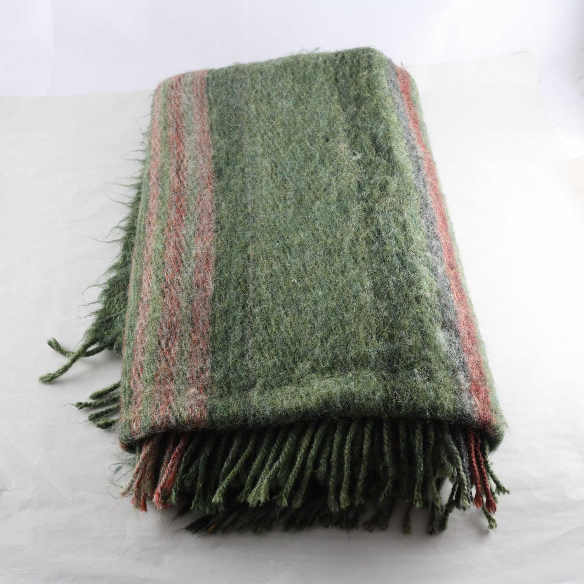 Filt, Okänd, grön, grå, ull.