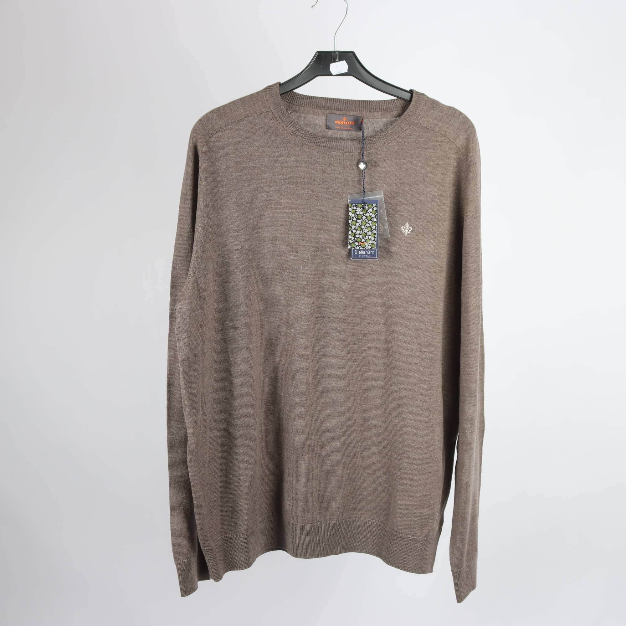 Tröja, Morris, brun, ull, stl. XL.