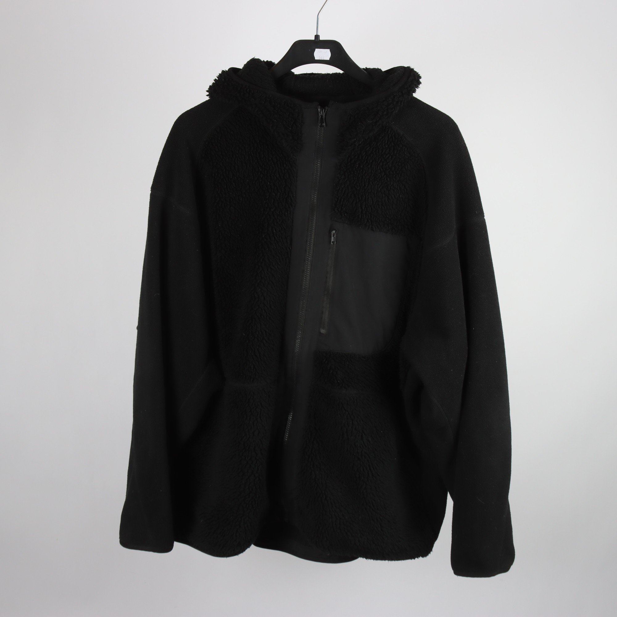 Fleecetröja, White Mountaineering x Uniqlo, svart, stl. 3XL.