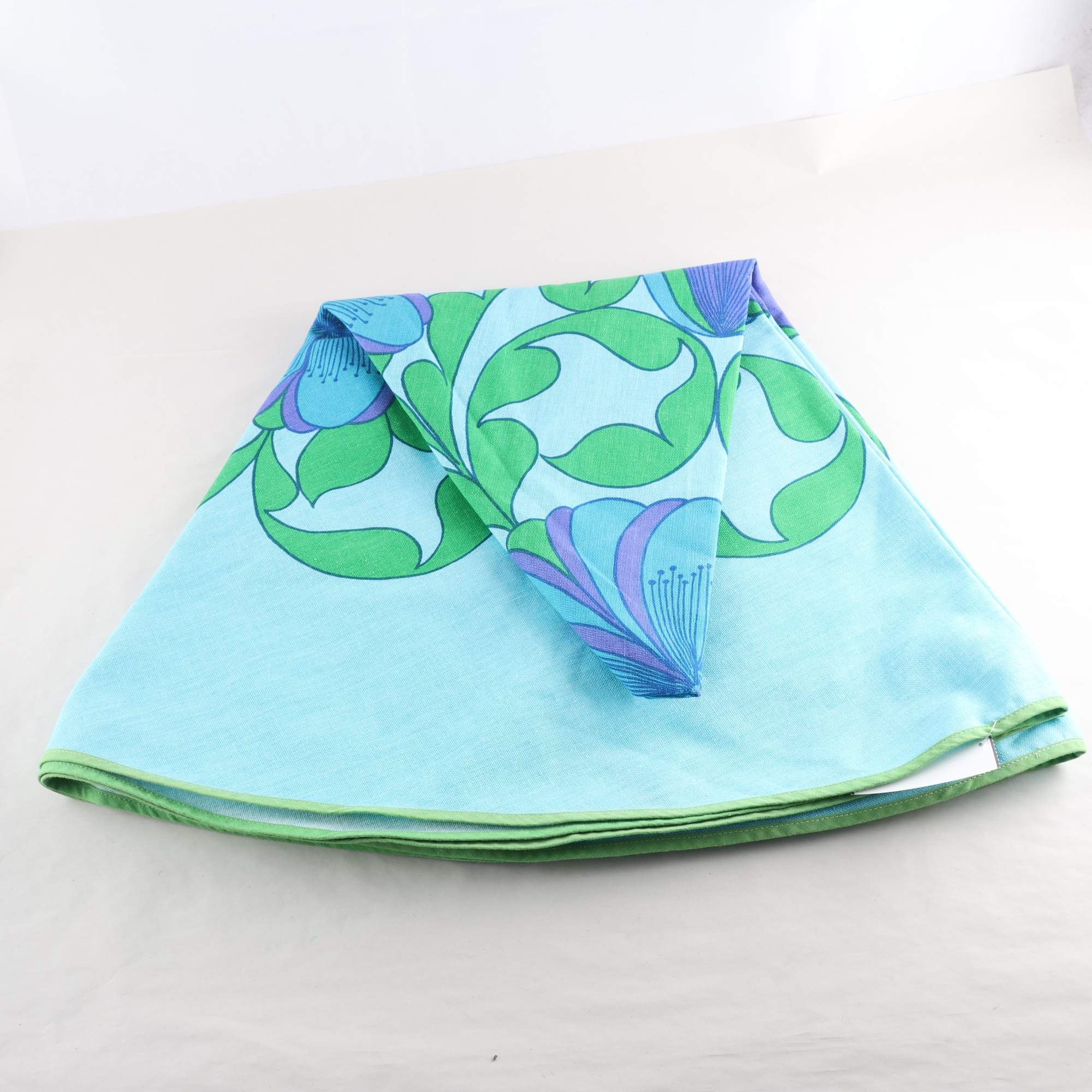 Rund duk, Okänd, blå, grön.