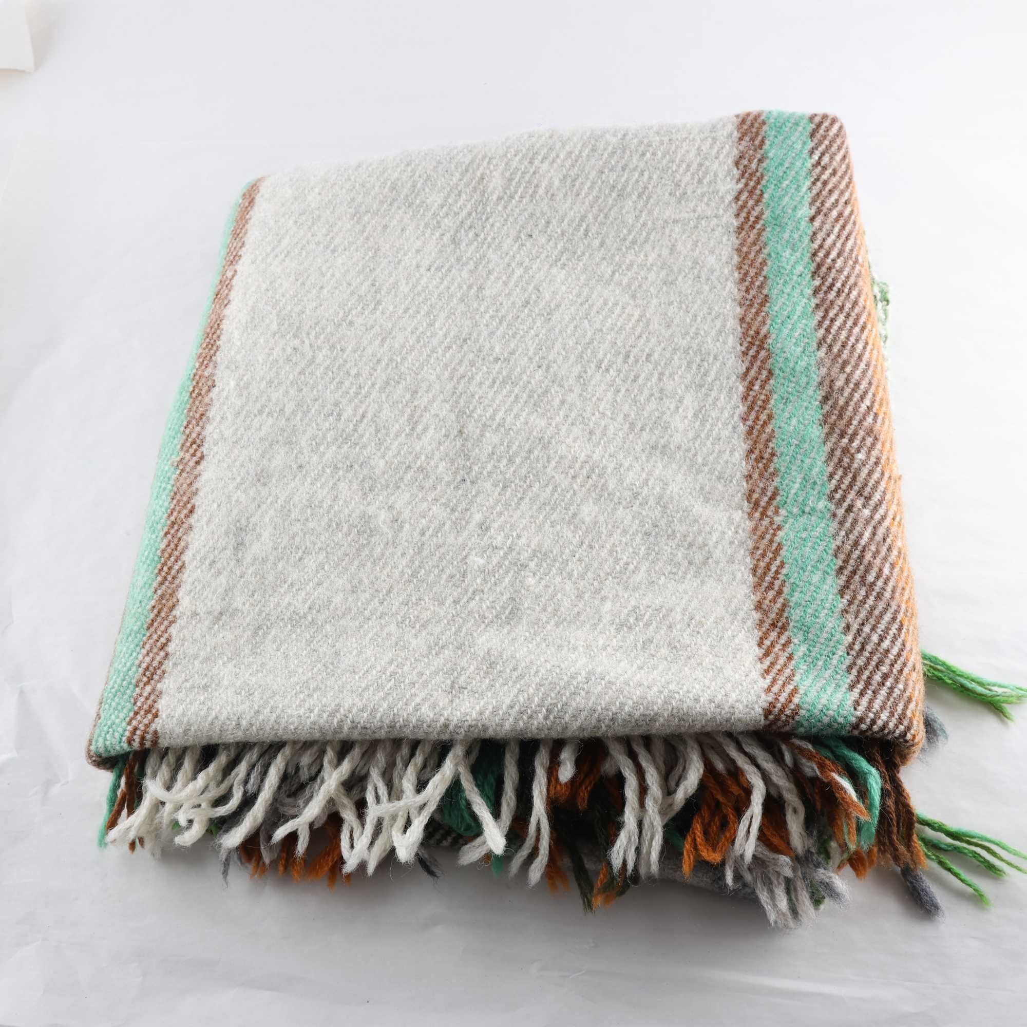 Filt, Okänd, grå, brun, ull.