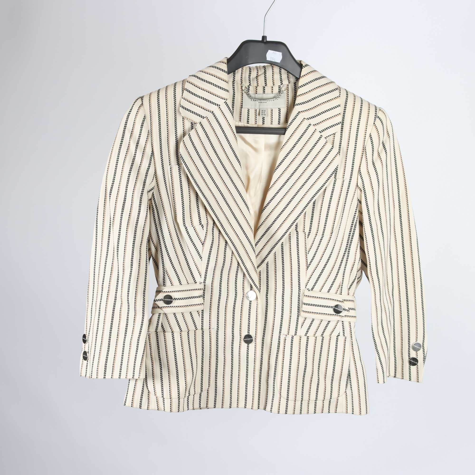 Kavaj, Karen, Millen, offwhite, randig, stl. 40