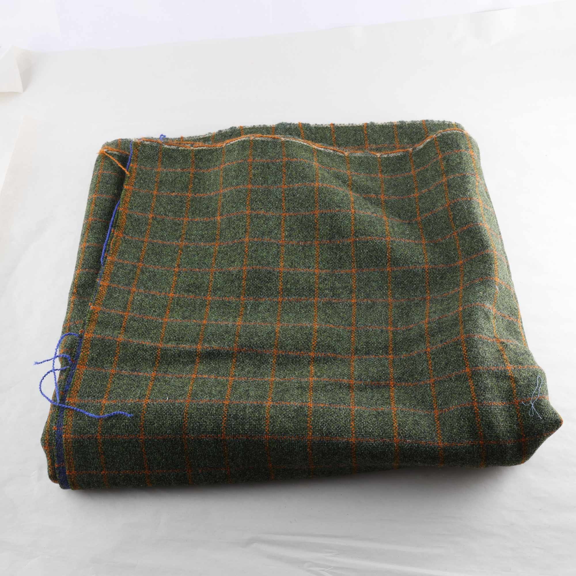 Ulltyg, Okänd, vävt, grön, ornage.