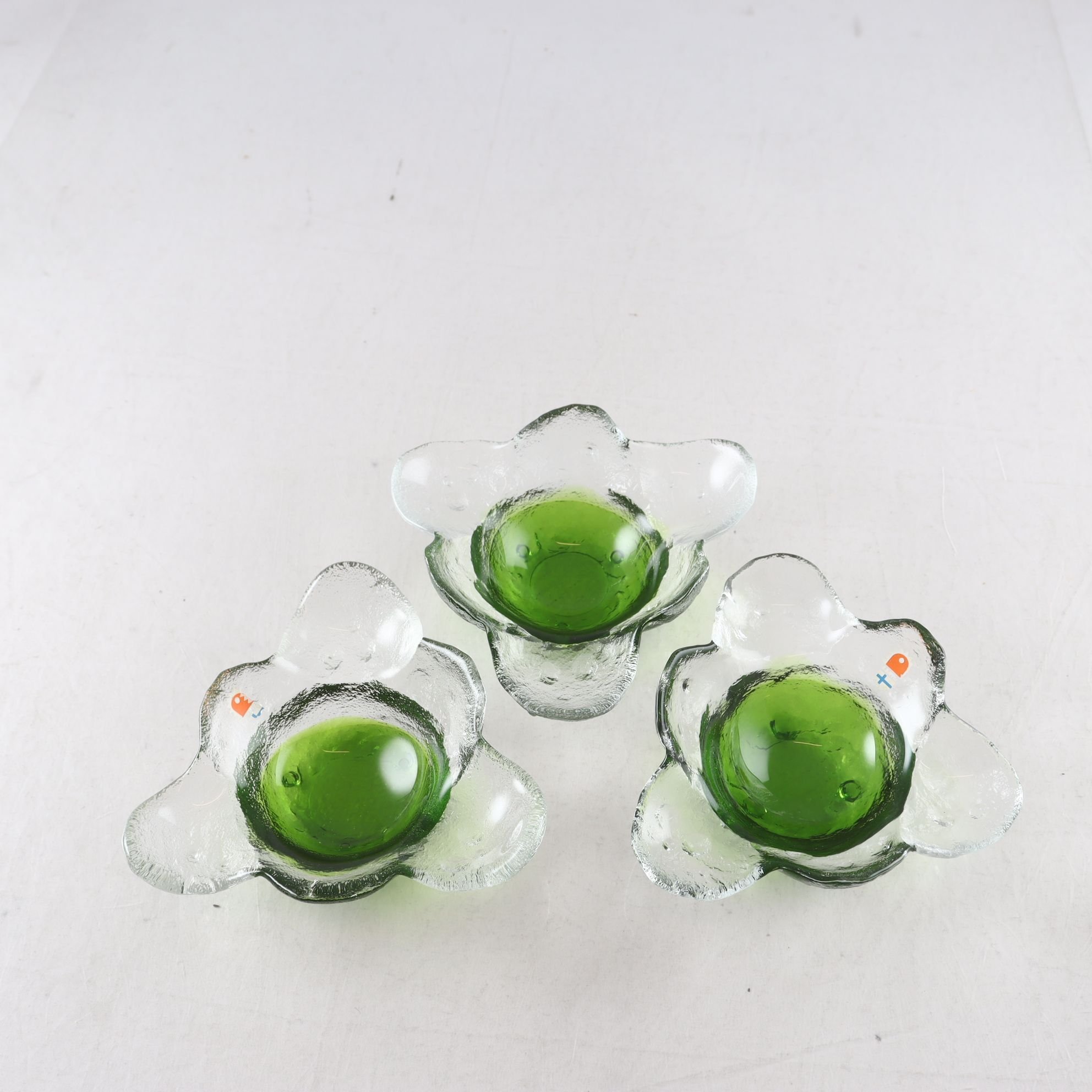 Glasskål, Humppila, ”Kivi-set”, Pertti Santalahti, 3 st.