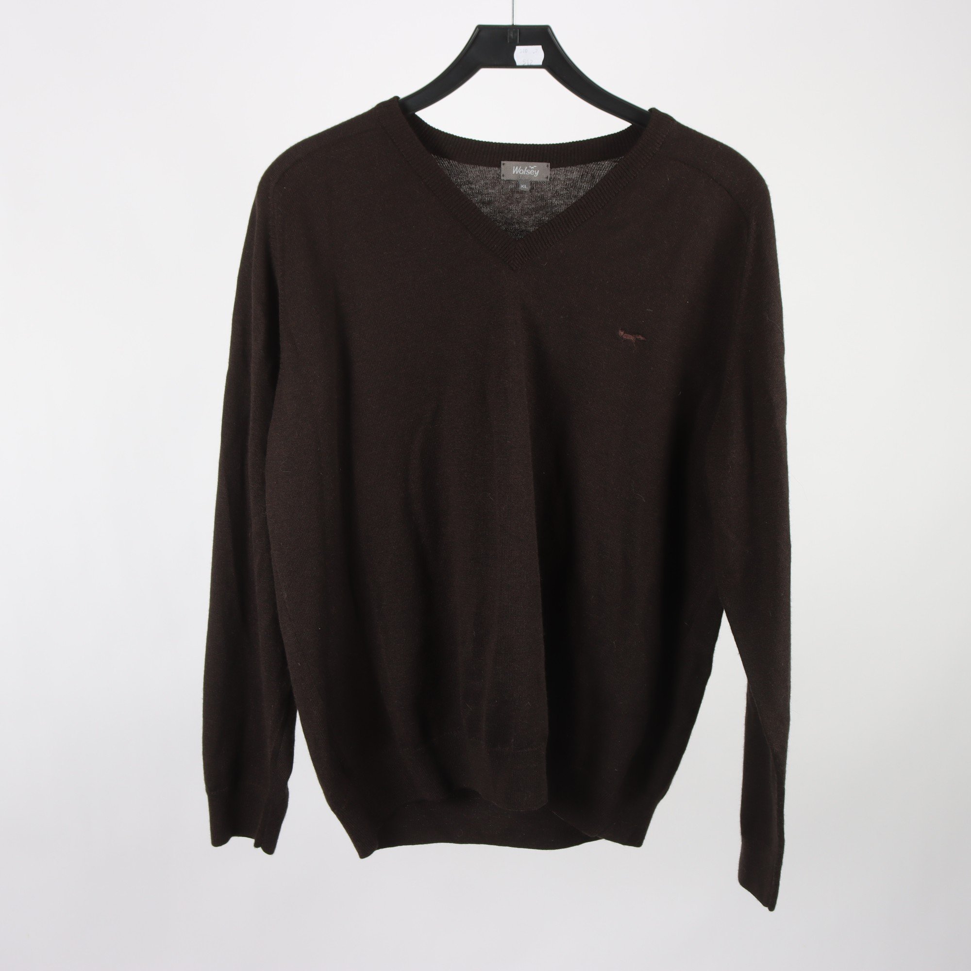Tröja, Wolsey, brun, ullmix, stl. XL.
