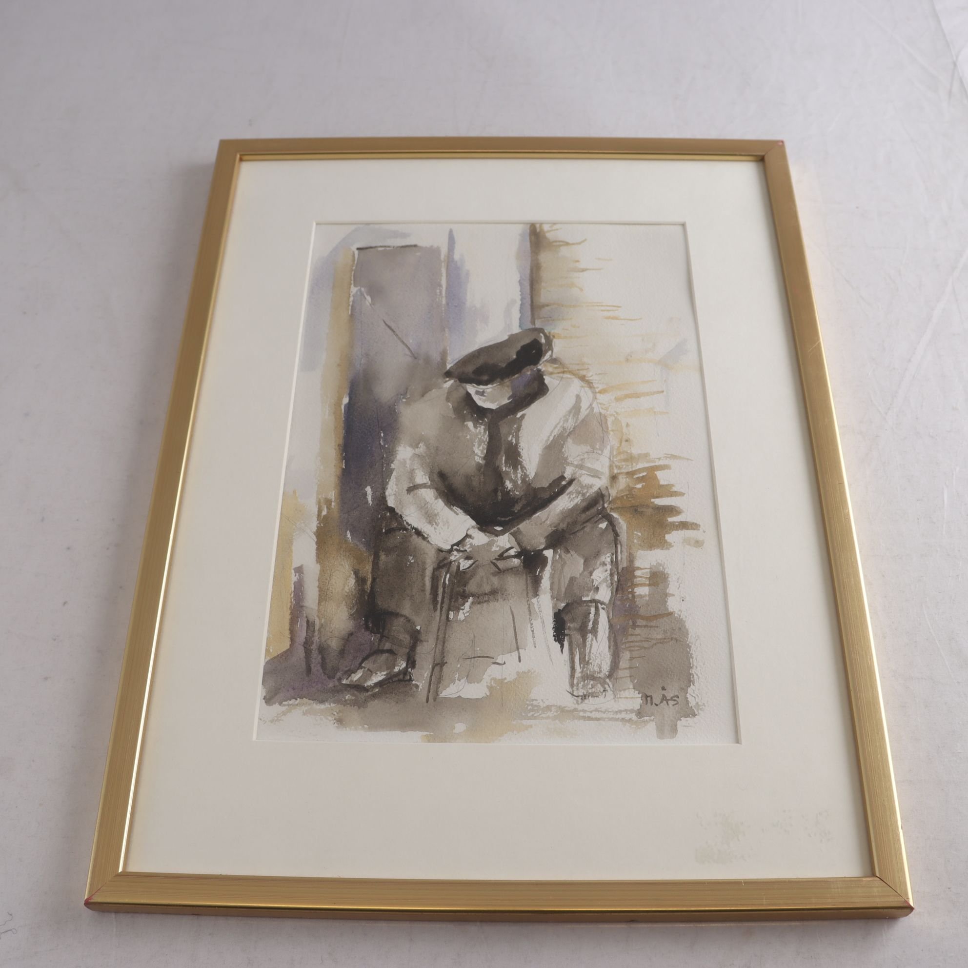 Akvarell, signerad. Samfraktas ej.