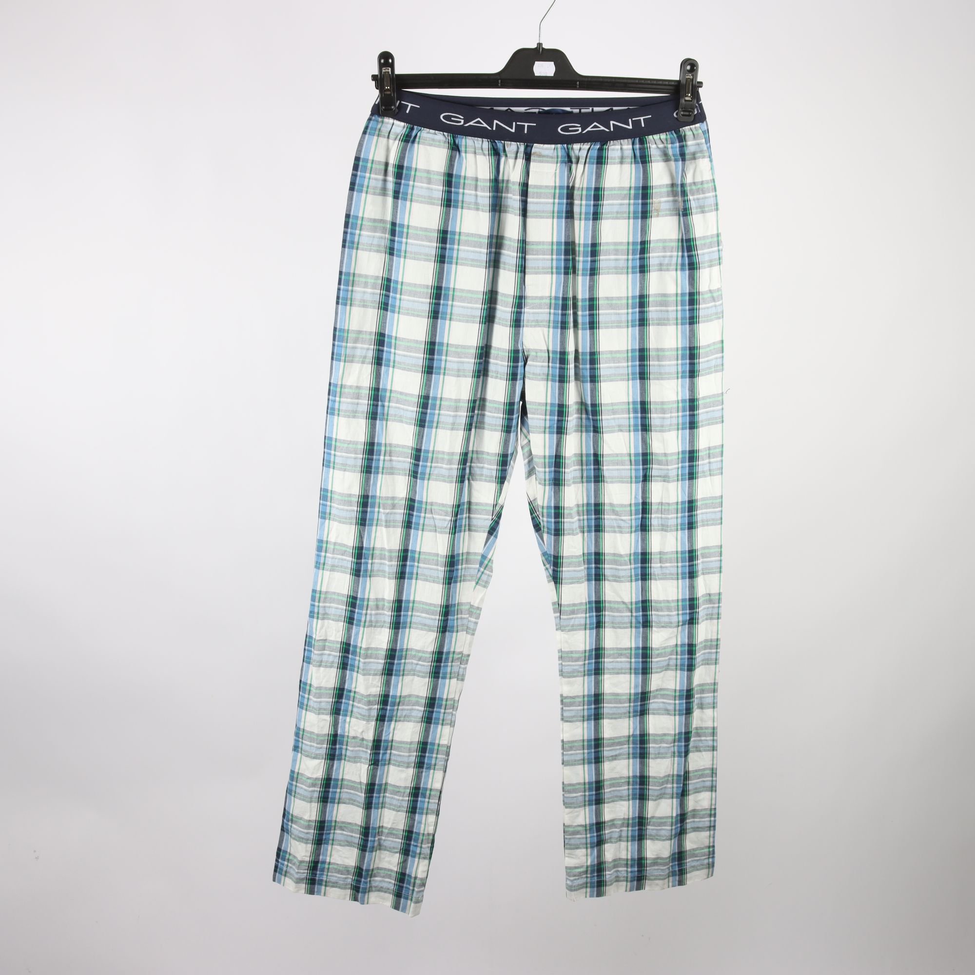 Pyamasbyxor, Gant, blå, vit, rutig, stl. M.