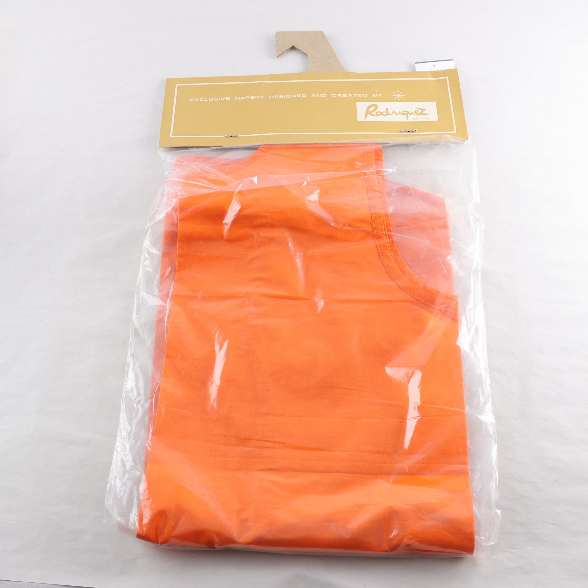 Förkläde, Rodriquez, orange, retro.