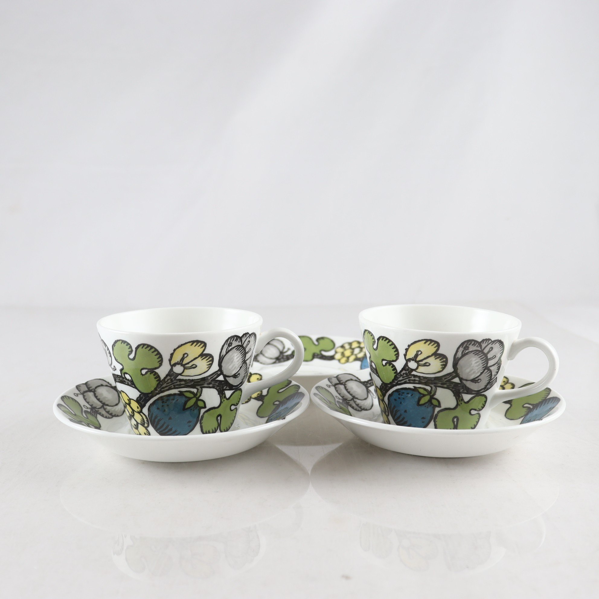 Koppar på fat, ”Riviera”, Stig Lindberg, Gustavsberg