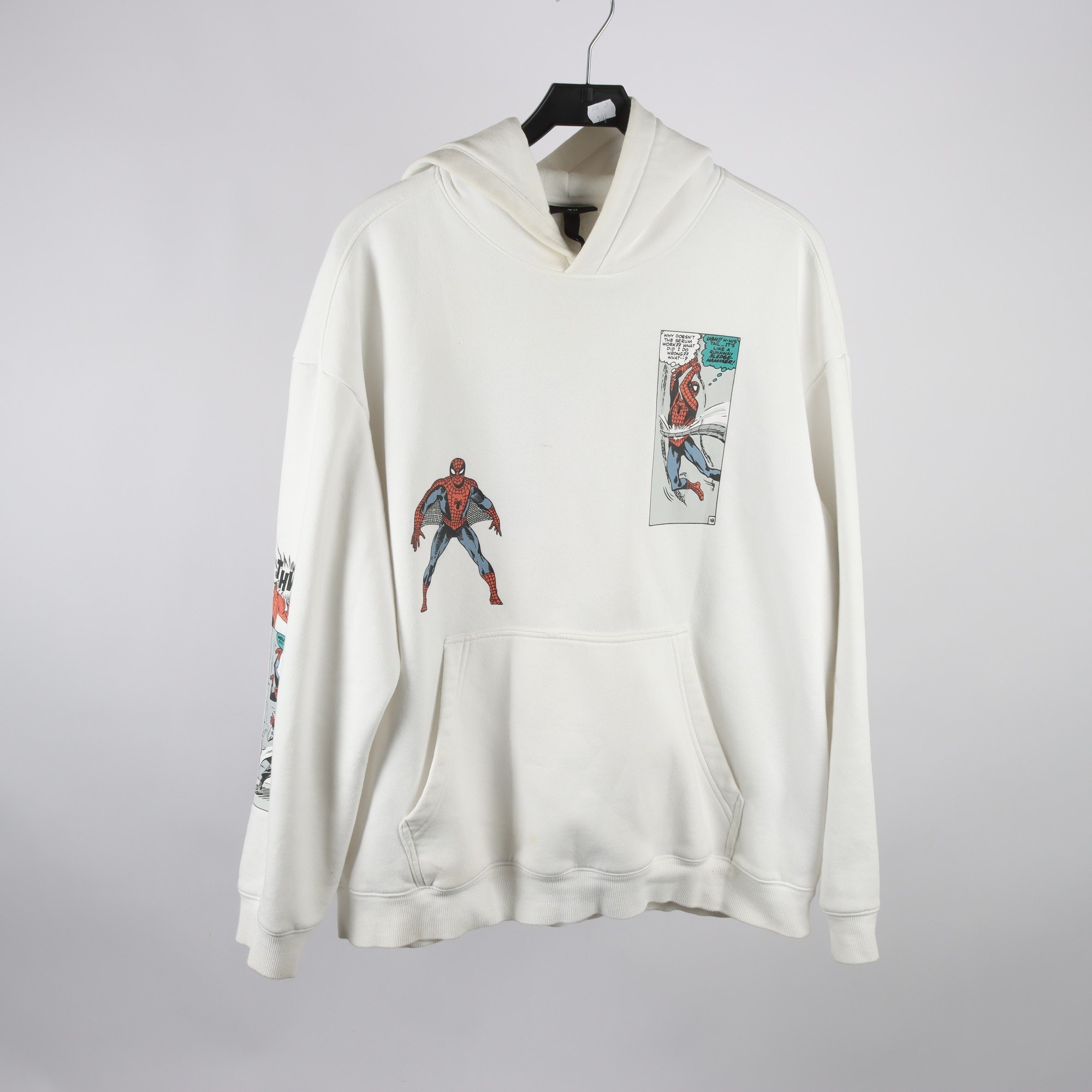 Hoodie, Marvel x. H&M, vit, spindelmannen, stl. XL.