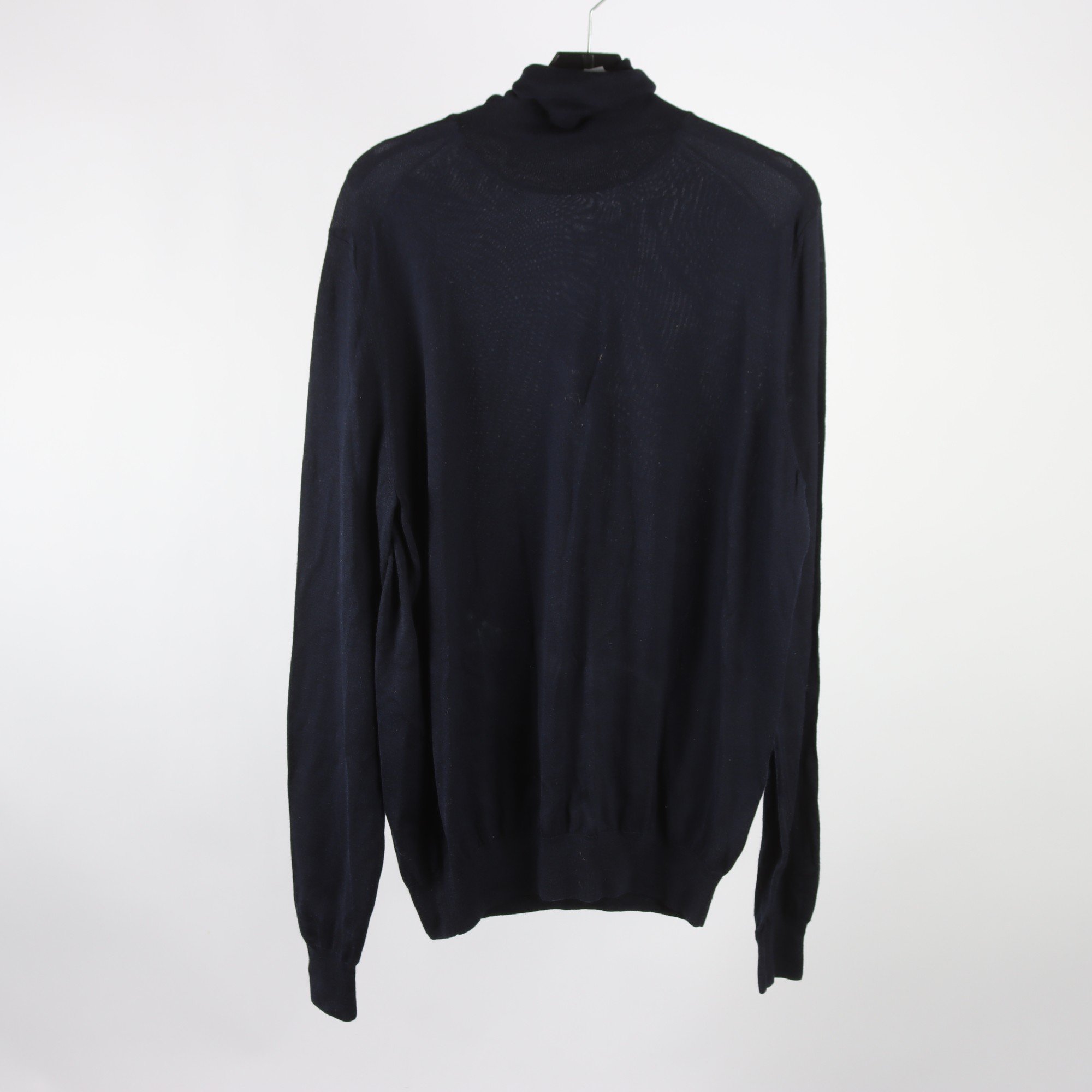 Tröja, Vneck, blå, ull, silke, stl. 56.