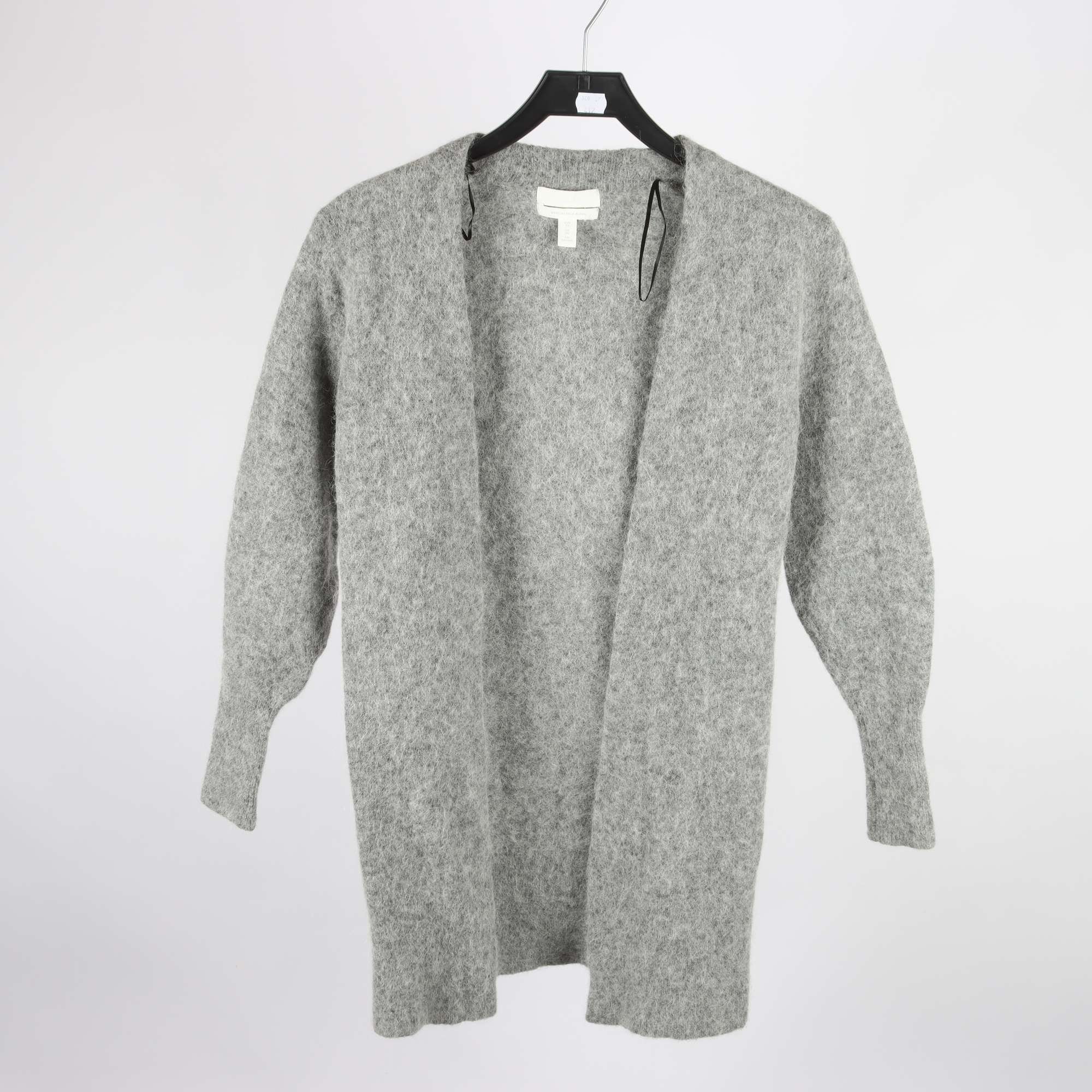 Kofta, H&M, grå, ull, alpaca, stl. XS.