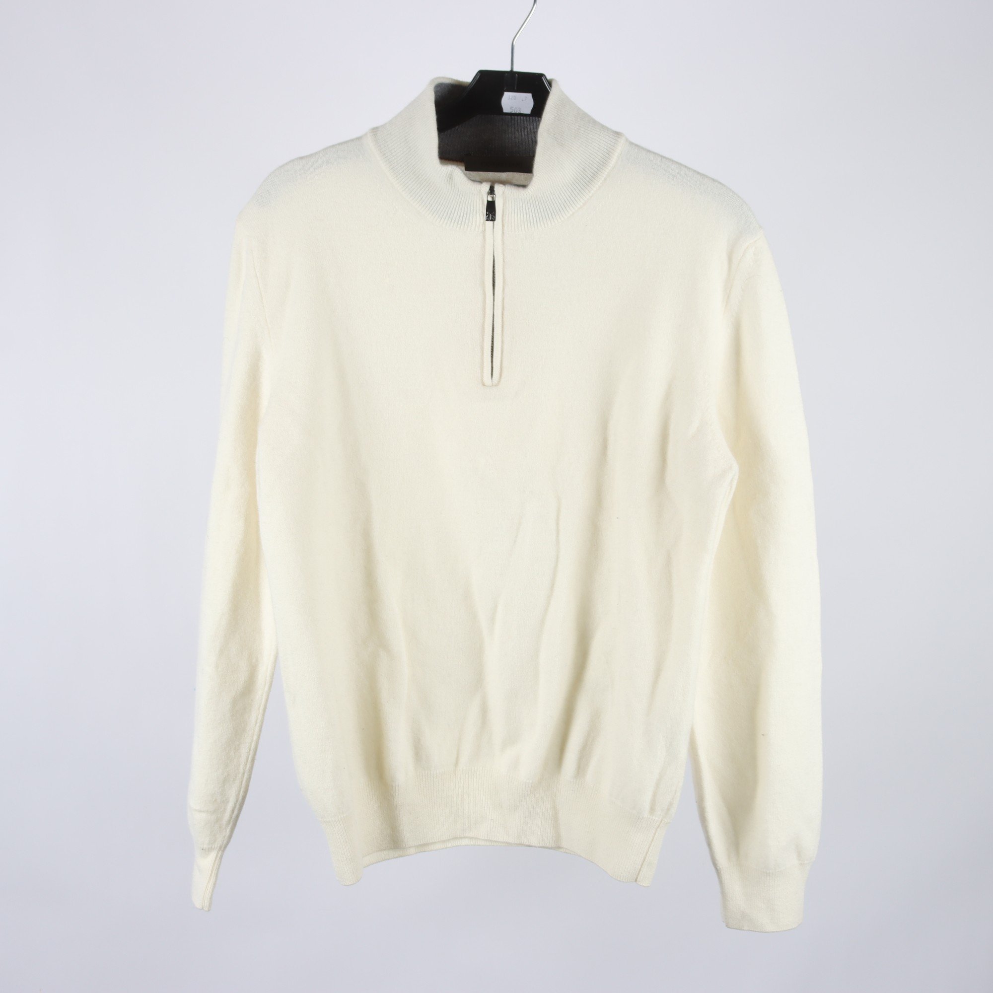 Tröja, Corneliani, vit, ull, cashmere, stl. 50.