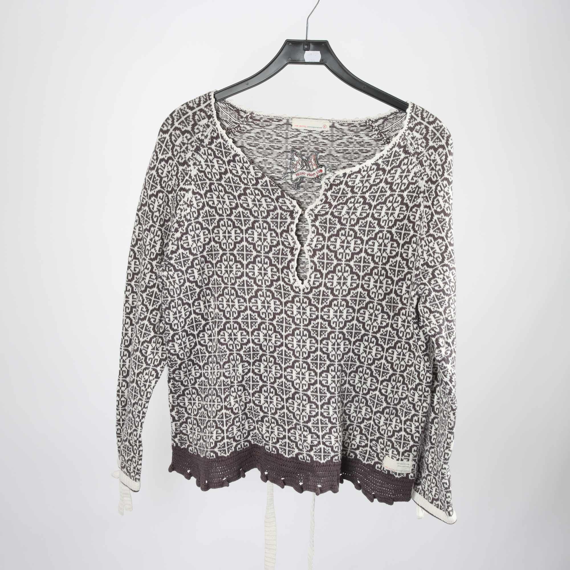 Tröja, Odd Molly, vit, brun, stl. XL.