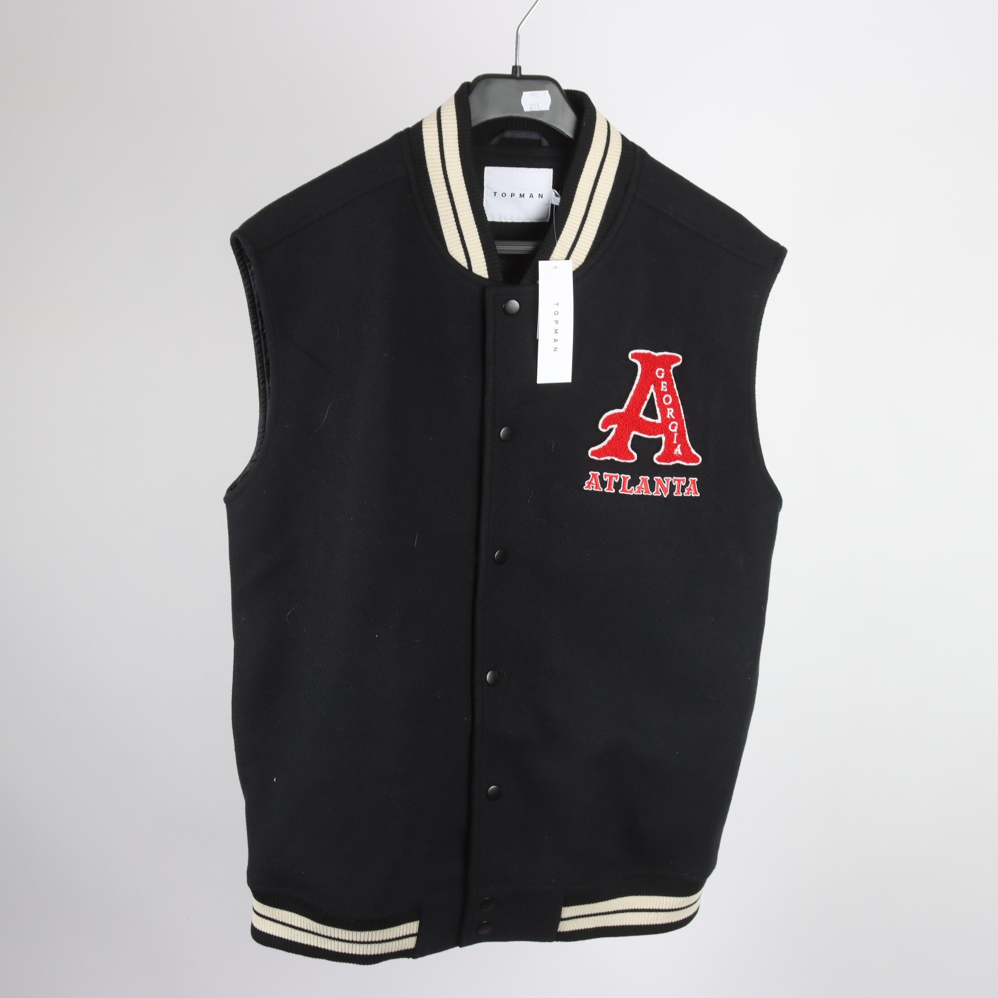 Väst Topman, blå svart, stl. M