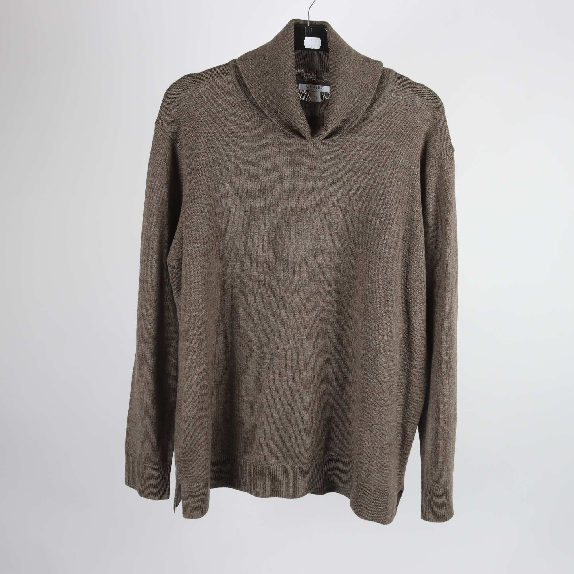 Tröja, Claire, brun, ull, stl. 42.