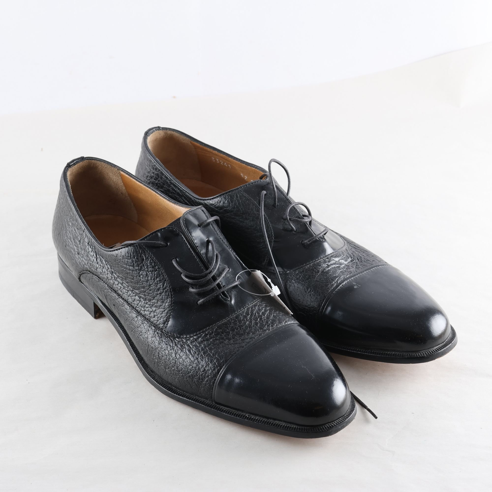 Knytskor, Moreschi, svart, skinn, stl. 42.