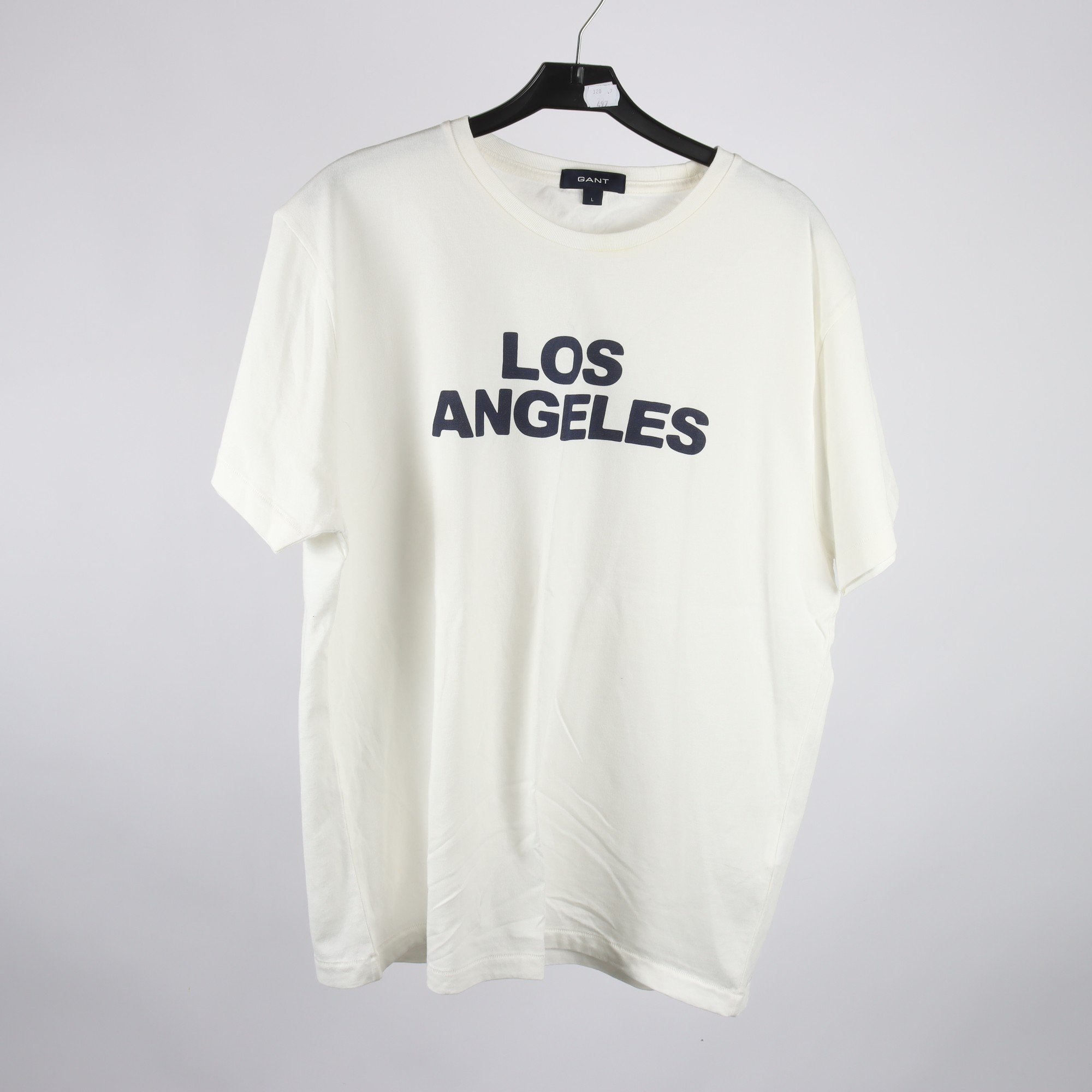 T-shirt, Gant, vit, stl. L.