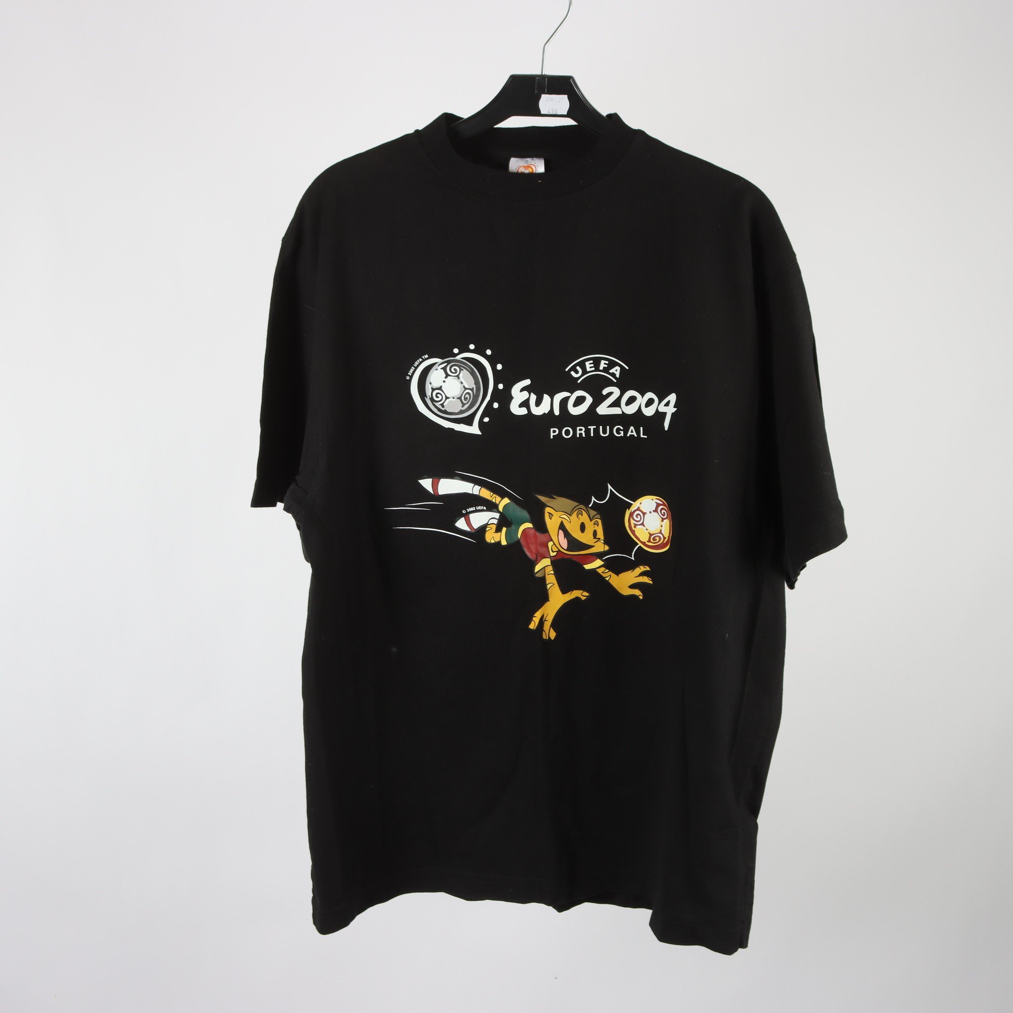 T-shirt, Uefa Euro 2004, fotboll, portugal, svart, stl. M.