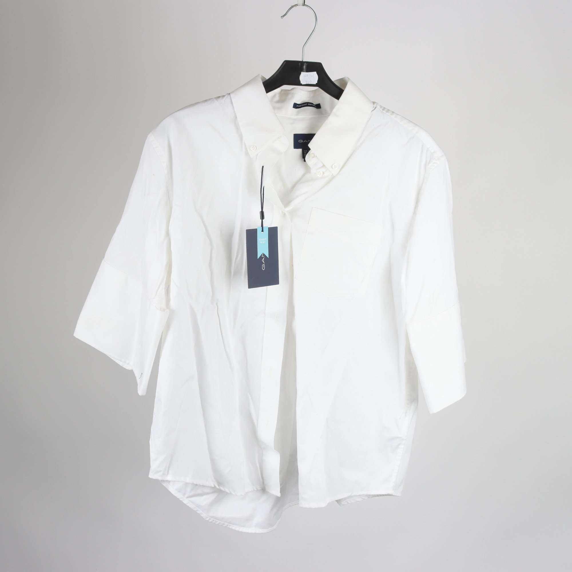 Blus, Gant, vit, stl. 40.