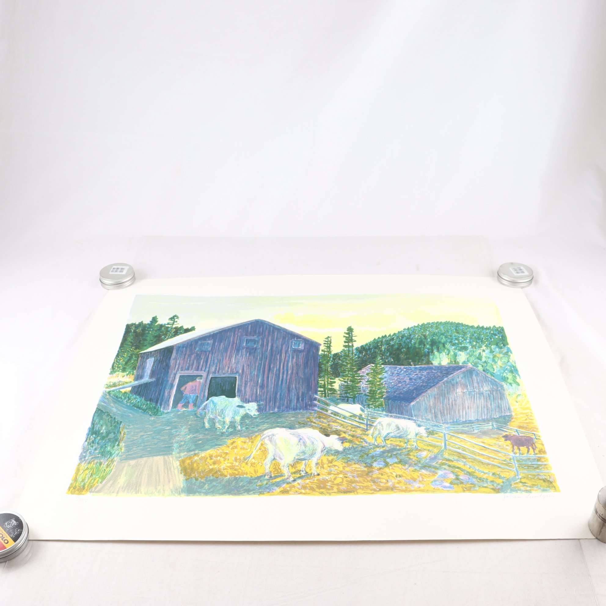 Färglitografi, oramad, Johan Lundgren, signerad, H.C.VII/XXV. Samfraktas ej.