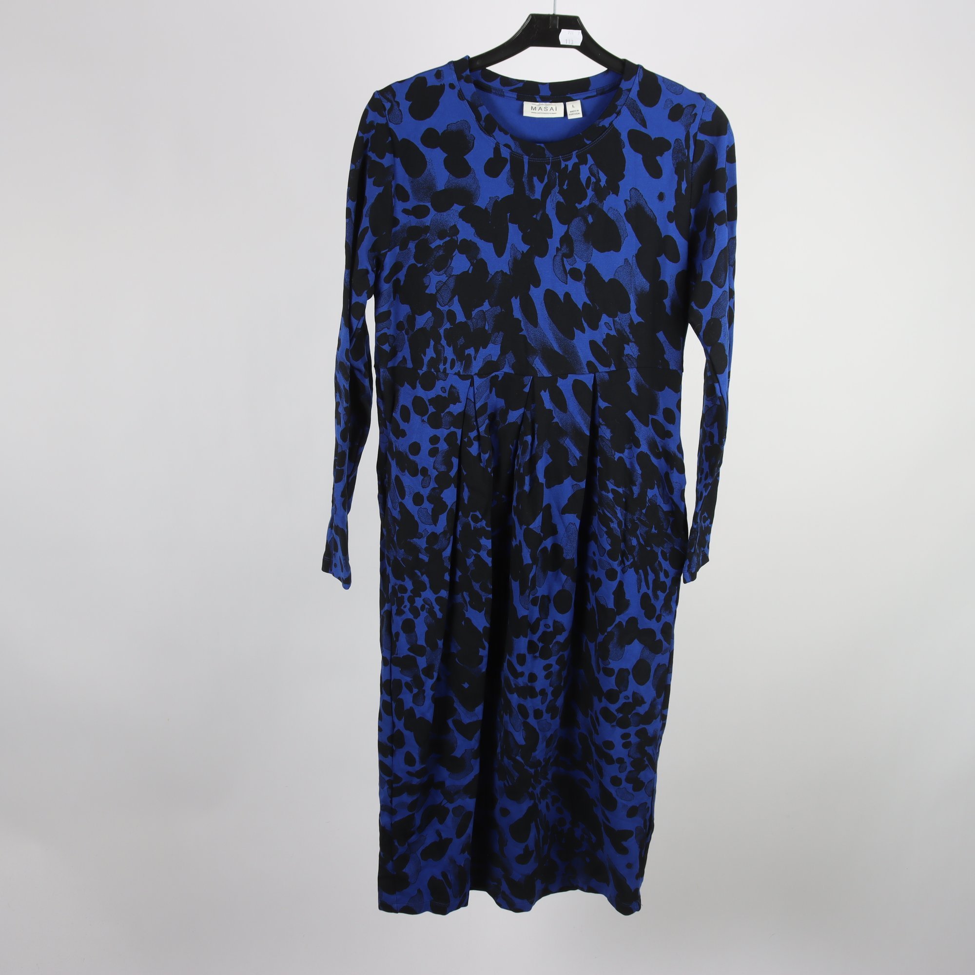 Klänning, Masai, blå, svart, stl. L