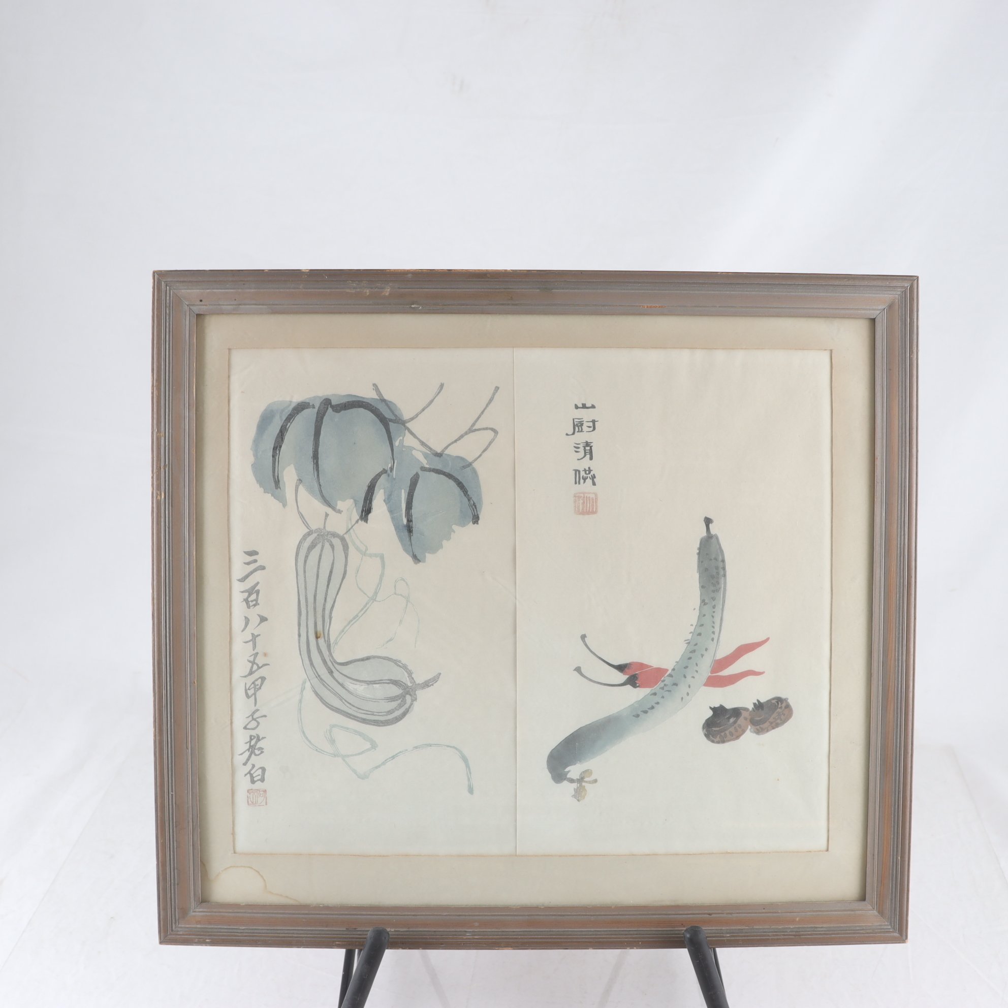 Akvarell, Qi Baishi (1865-1957), Kina. Endast avhämtning.