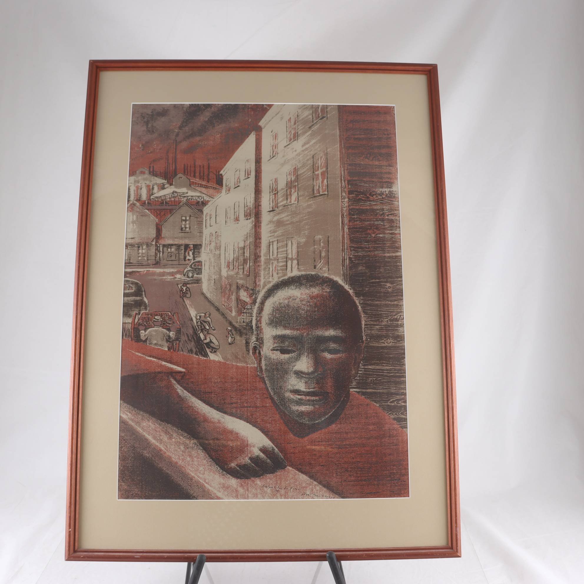 Färglitografiskt tryck, Adelyne Cross Eriksson, (1905-1979). Endast avhämtning.