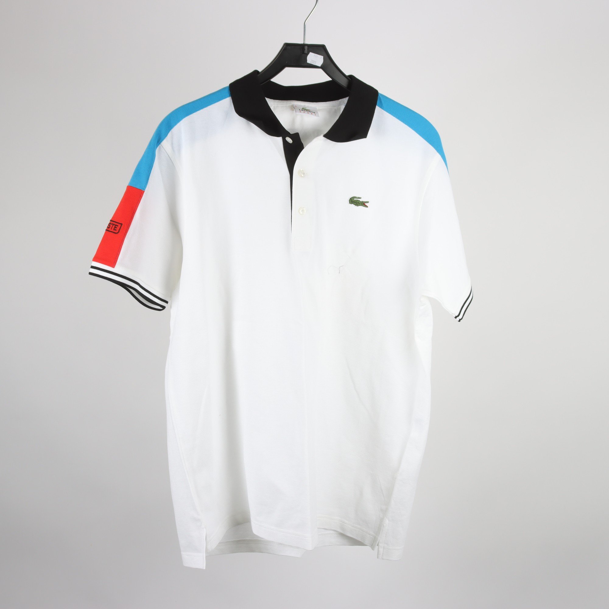 Pikètröja, Lacoste, vit, stl. 5 (L)