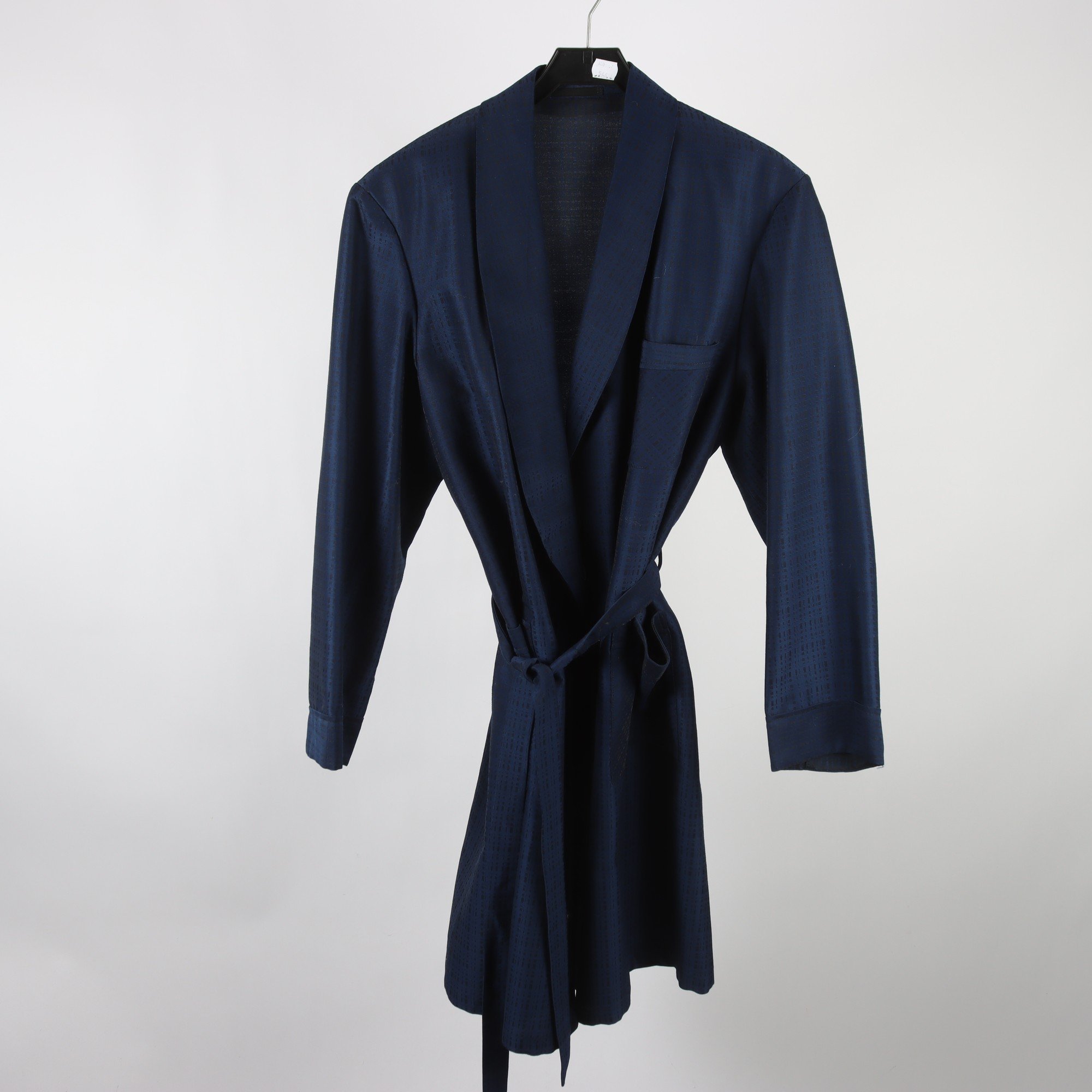 Morgonrock, Carl Axel, blå, 30% ull, stl. 52.