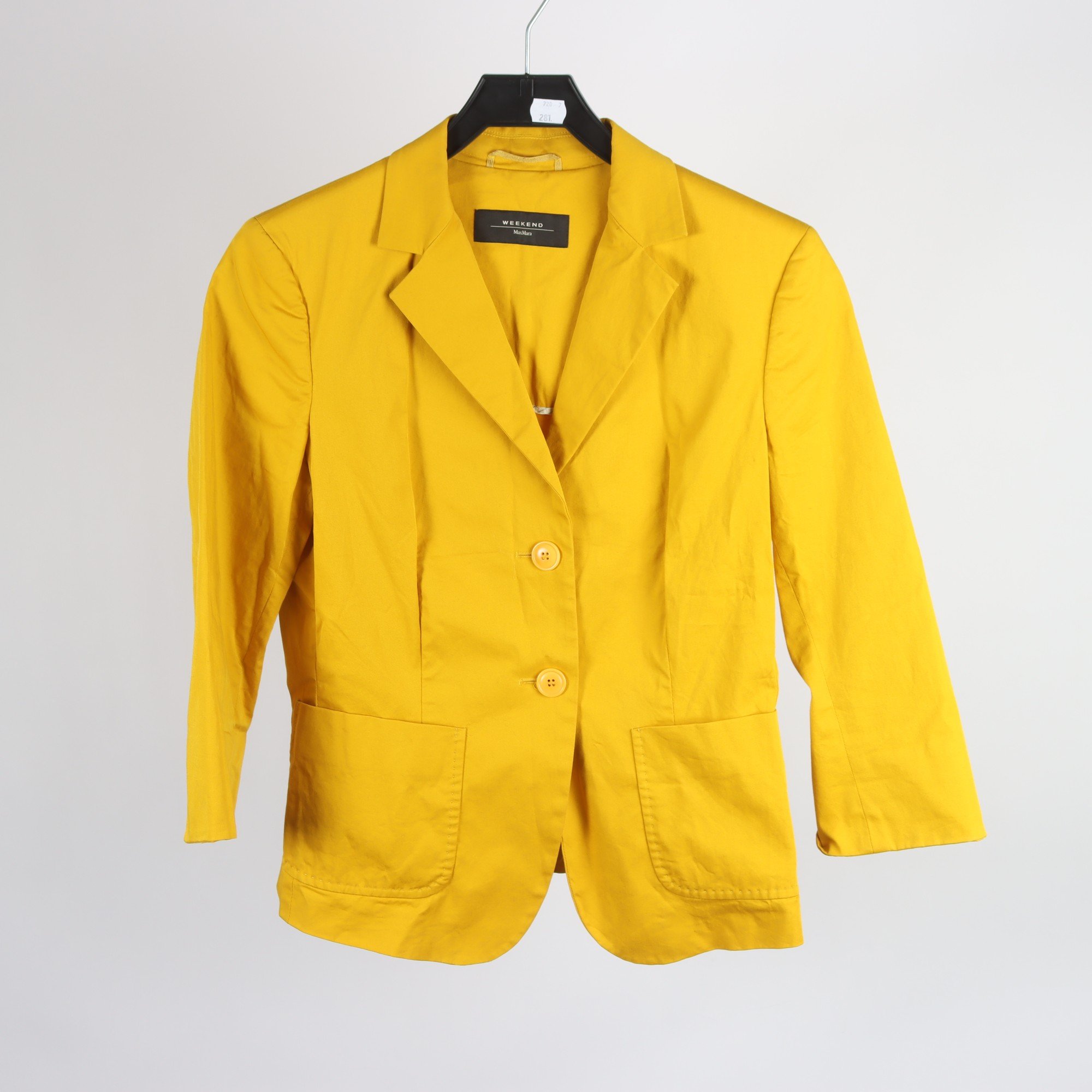 Kavaj, Weekend x MaxMara, senapsgul, stl. 38