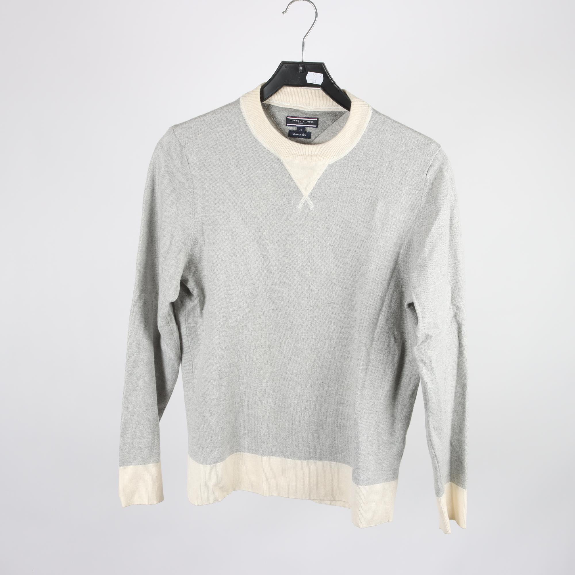 Tröja, Tommy Hilfiger, grå, vit, stl. M