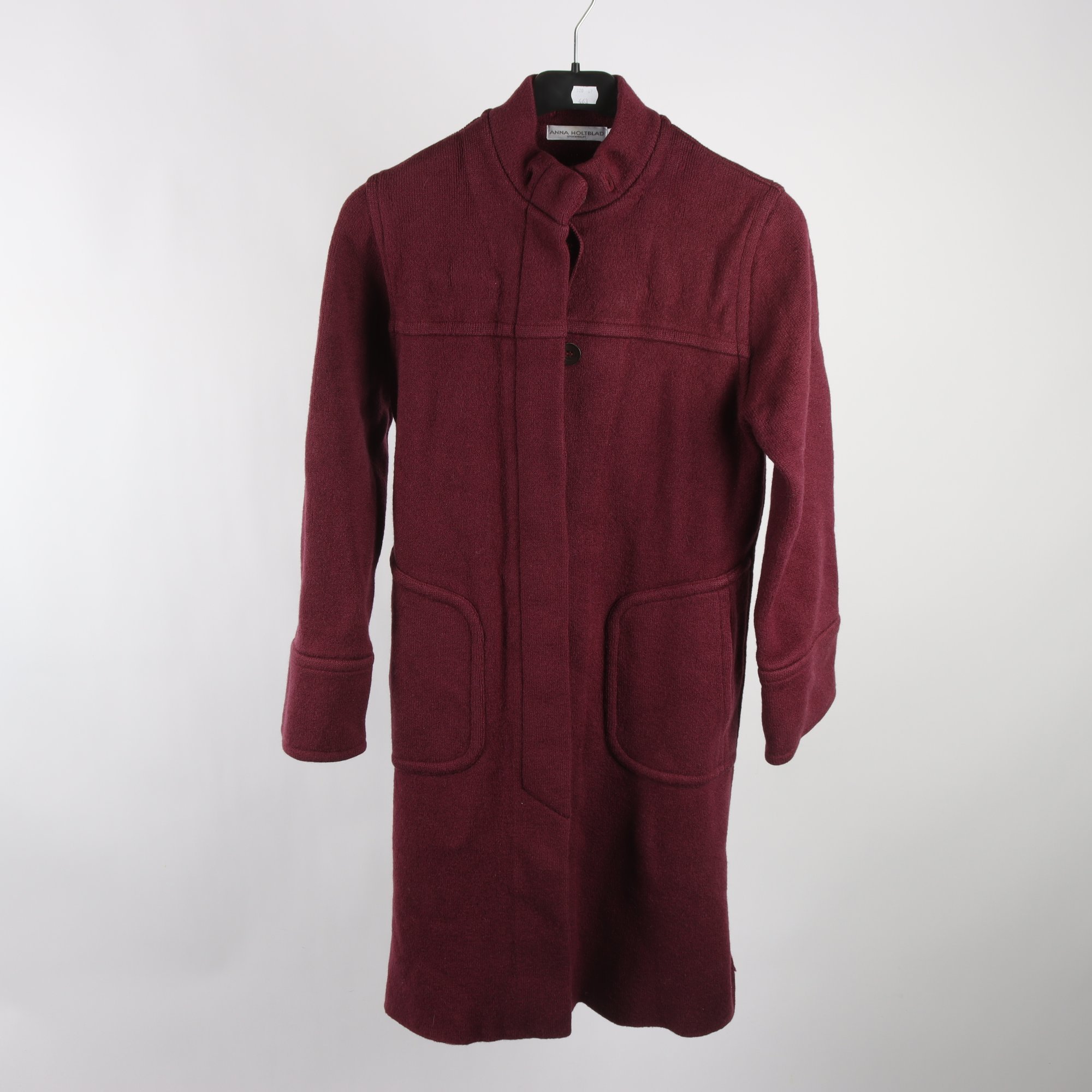Kappa, Anna Holtblad, vinröd, ull, stl. S.