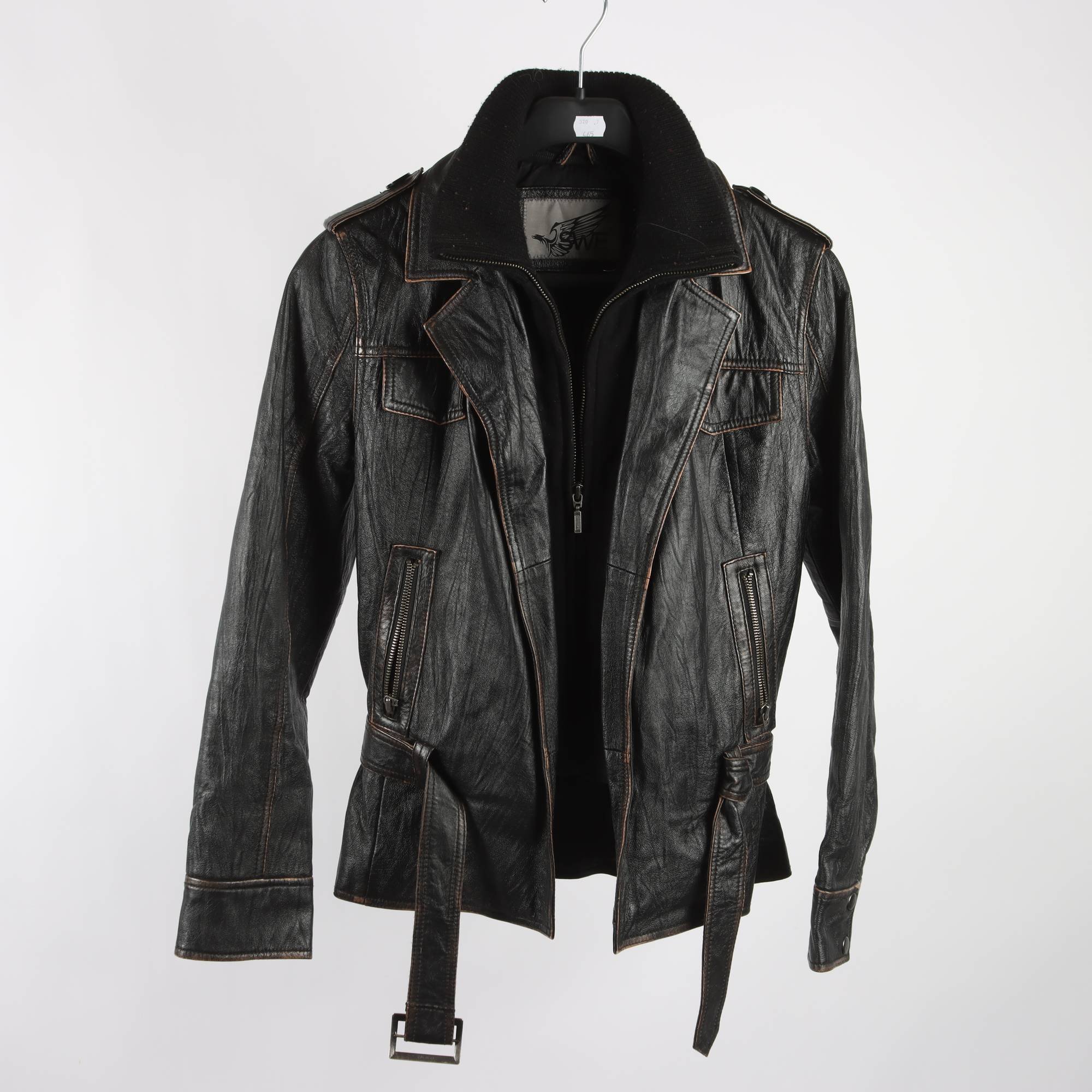 Skinnjacka, Swe, svart, stl. 36.