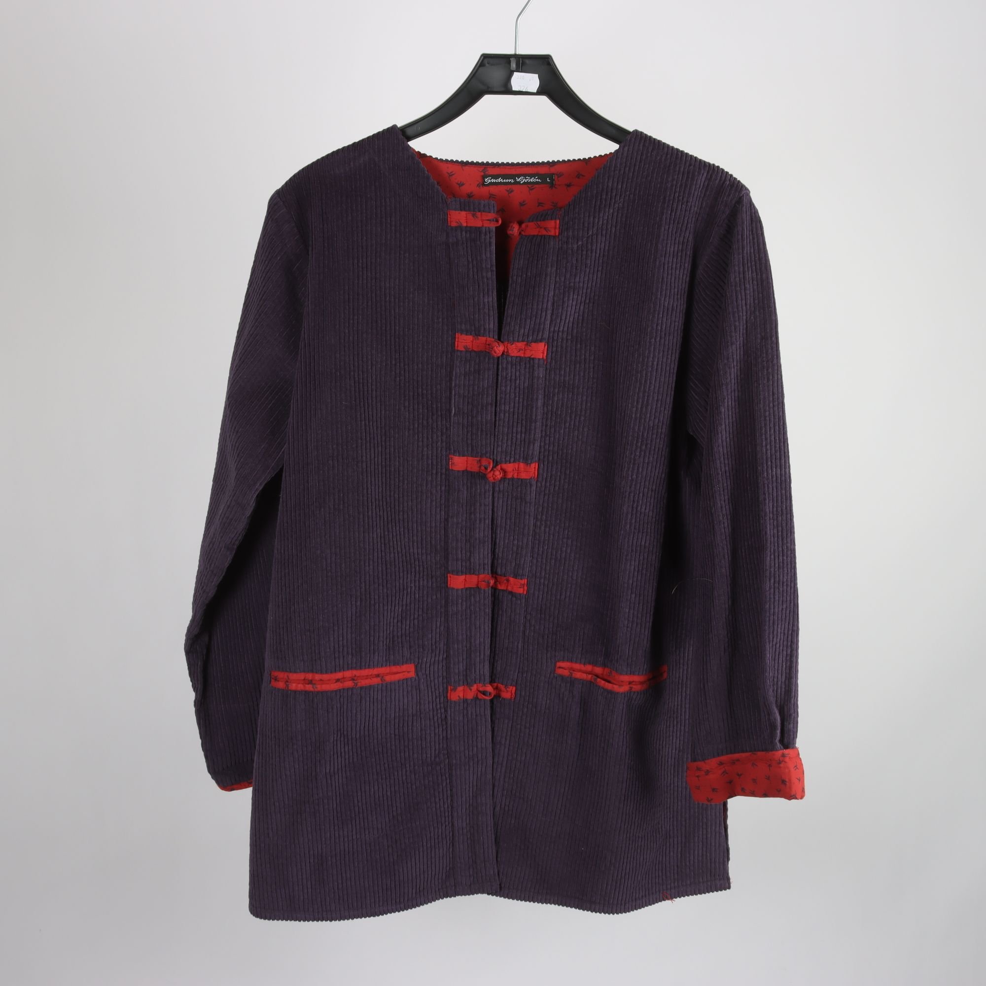 Jacka, Gudrun Sjödén, lila, manchester, stl. L.