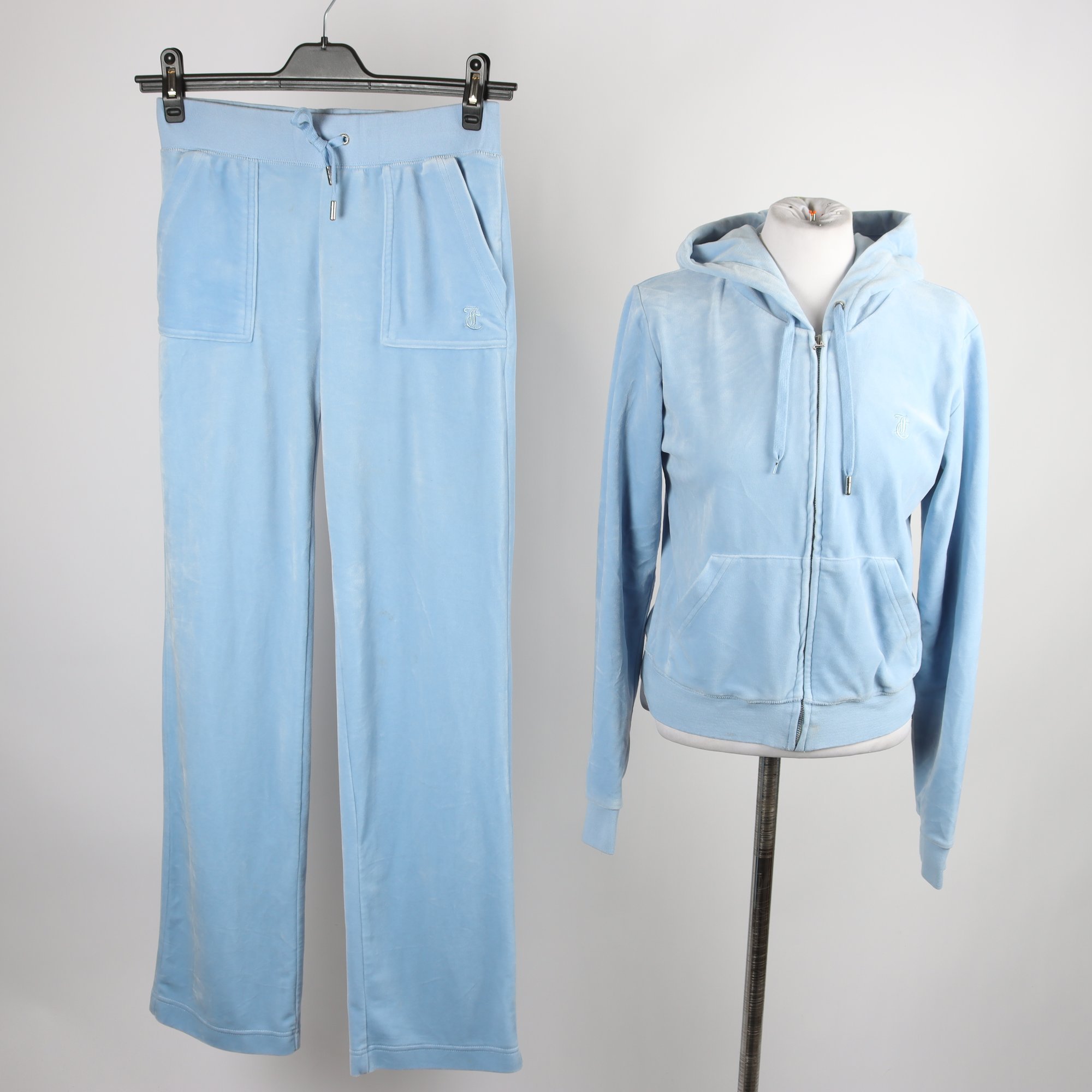 Mjukisset, Juicy Couture, blå, stl. tröja M, byxor S